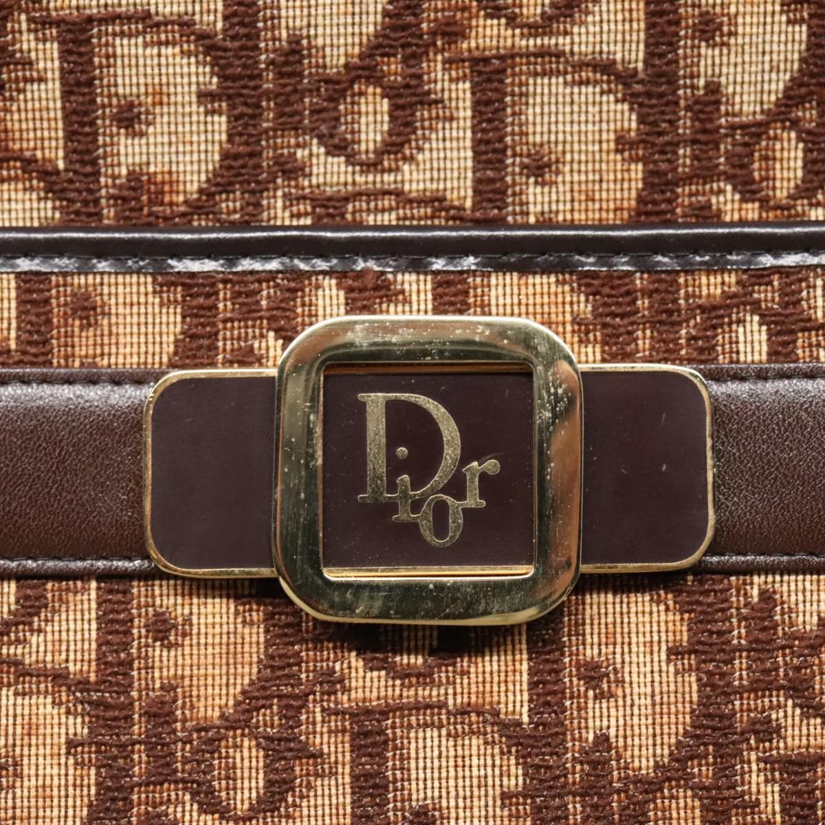 Dior Trotter Brown Canvas Shoulder Bag (Pre-Owned) Size ONE SIZE - 9 Thumbnail
