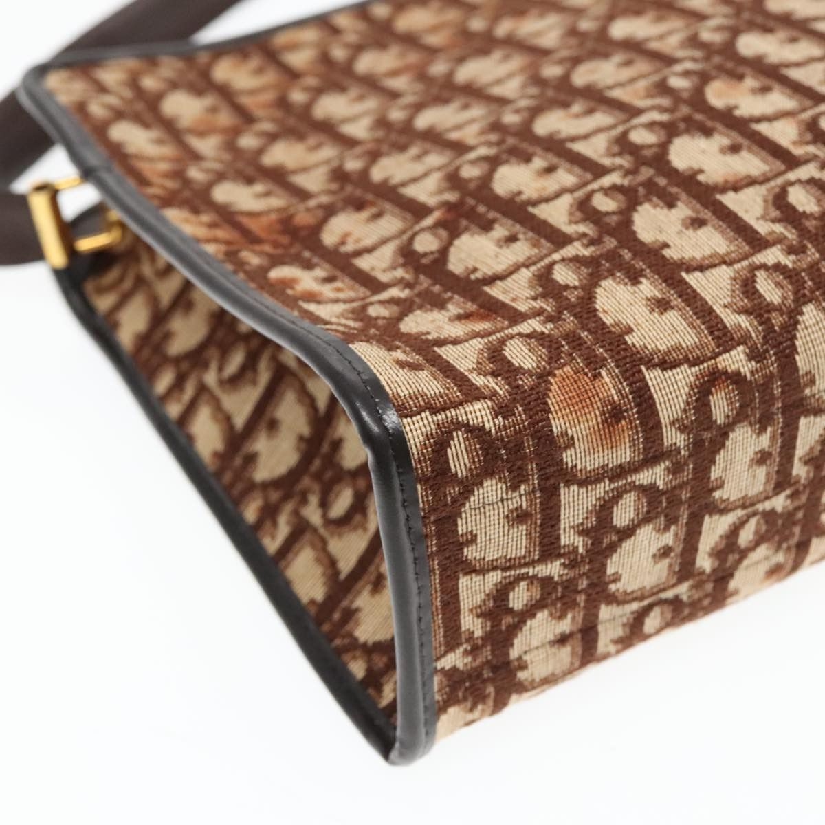 Dior Trotter Brown Canvas Shoulder Bag (Pre-Owned) Size ONE SIZE - 18 Thumbnail