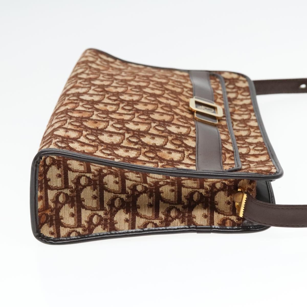 Dior Trotter Brown Canvas Shoulder Bag (Pre-Owned) Size ONE SIZE - 14 Thumbnail