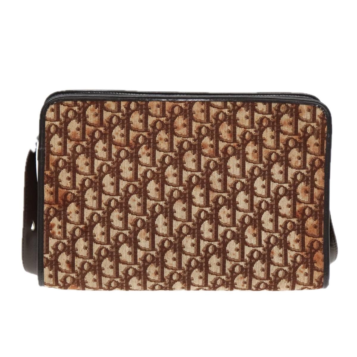 Dior Trotter Brown Canvas Shoulder Bag (Pre-Owned) Size ONE SIZE - 2 Thumbnail