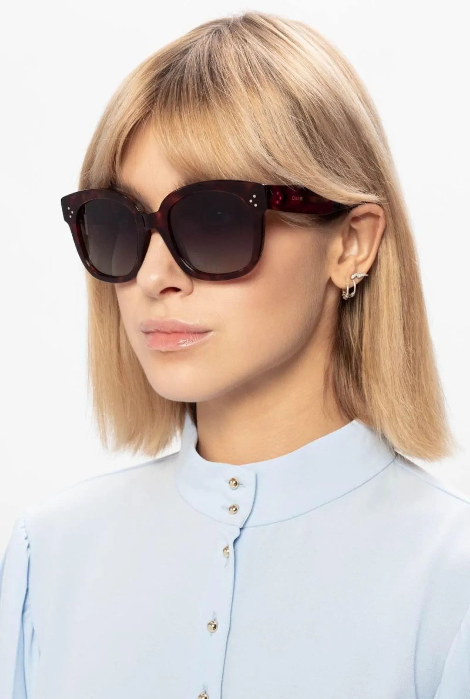 Celine Céline New Audrey Tortoise Shell Sunglasses Size ONE SIZE - 2 Thumbnail