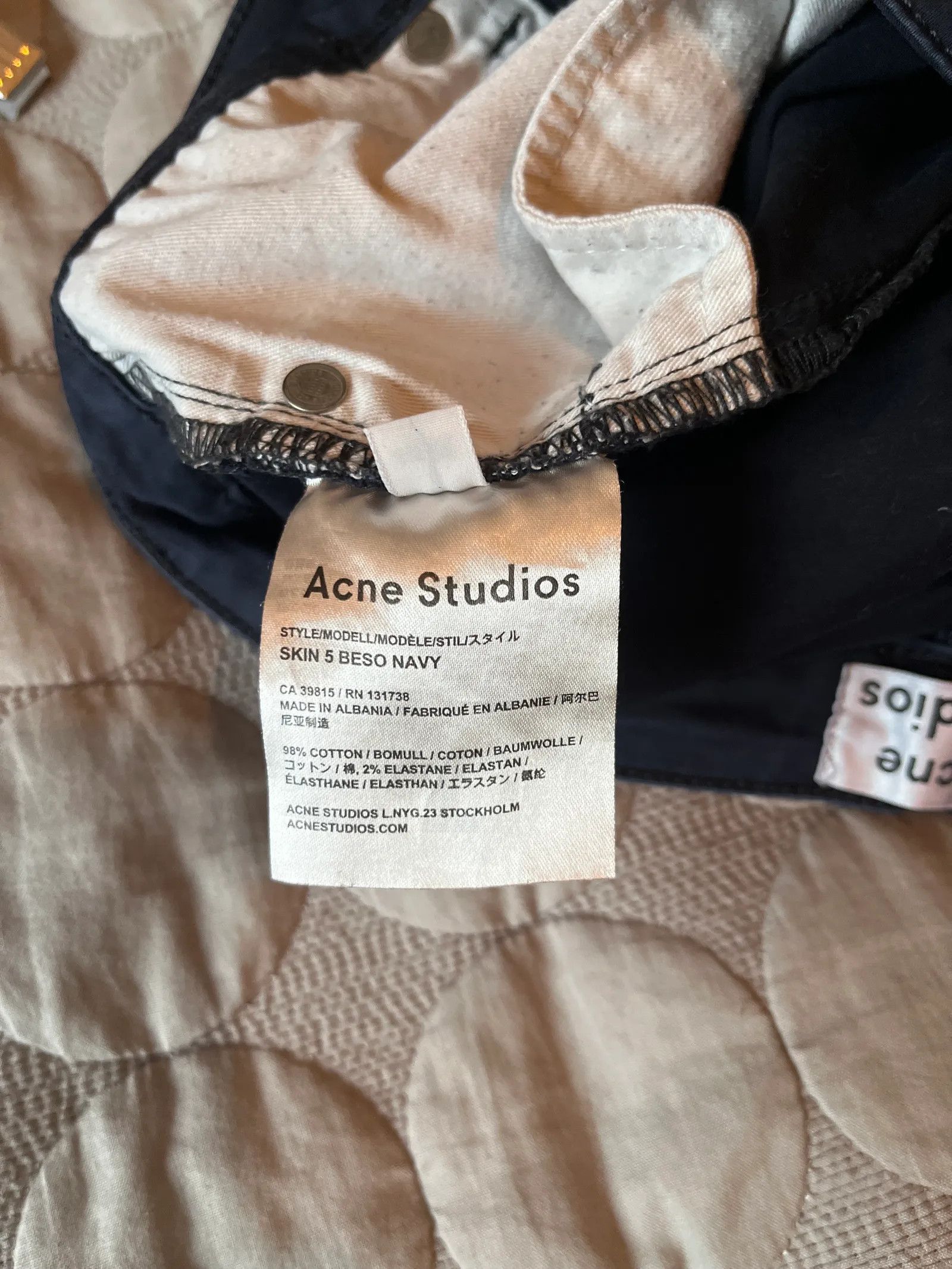 Acne Studios Acne Studios SKIN 5 BESO NAVY Jeans Size 28" / US 6 / IT 42 - 3 Thumbnail