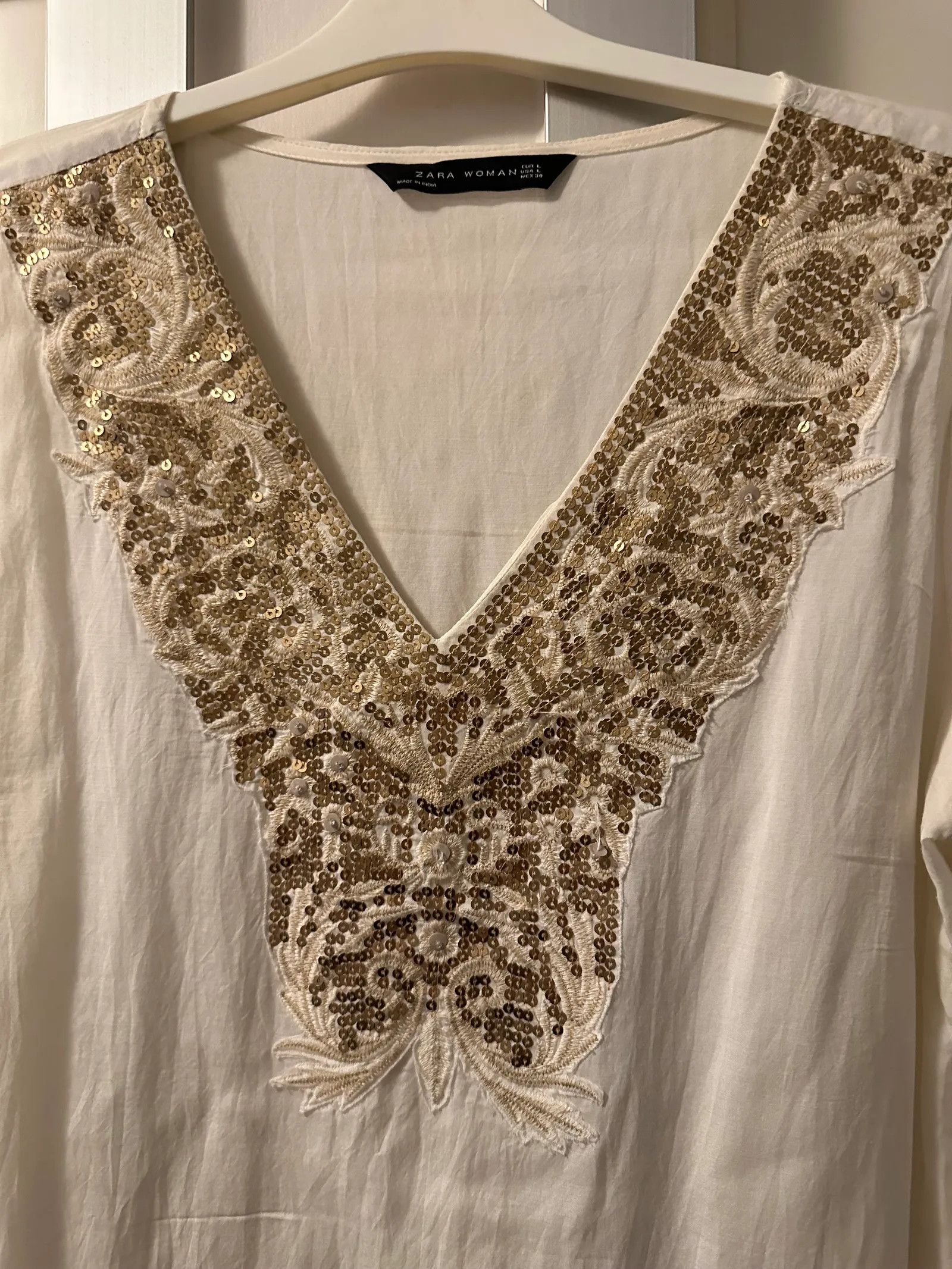 Zara Zara Blouse Size L / US 10 / IT 46 - 3 Thumbnail