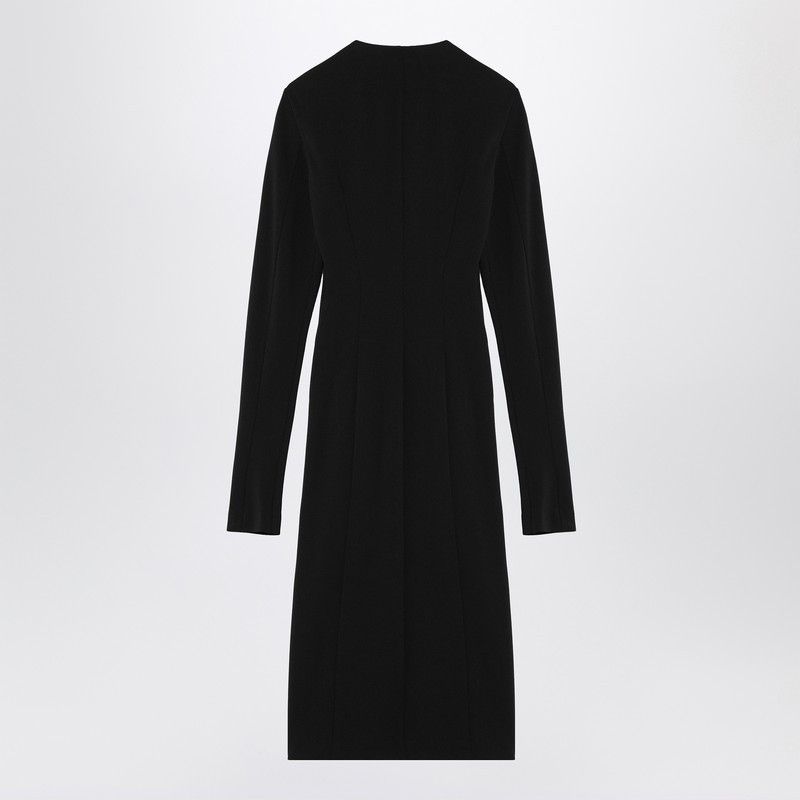 The Attico The Attico Black Midi Dress With Logoed Zip Puller Size M / US 6-8 / IT 42-44 - 2 Thumbnail