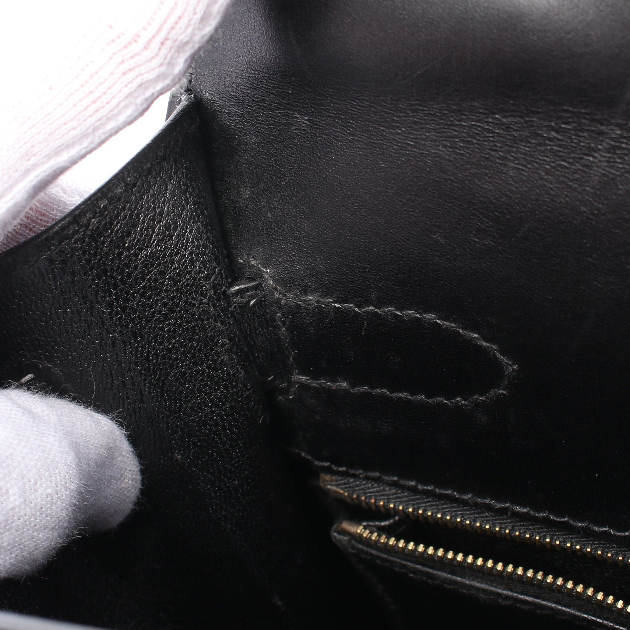 Hermes Hermes Kelly32 Handbag Box Calf Black Gold Hardware □B Stamp (Manufactured Around 1998) Size ONE SIZE - 8 Thumbnail