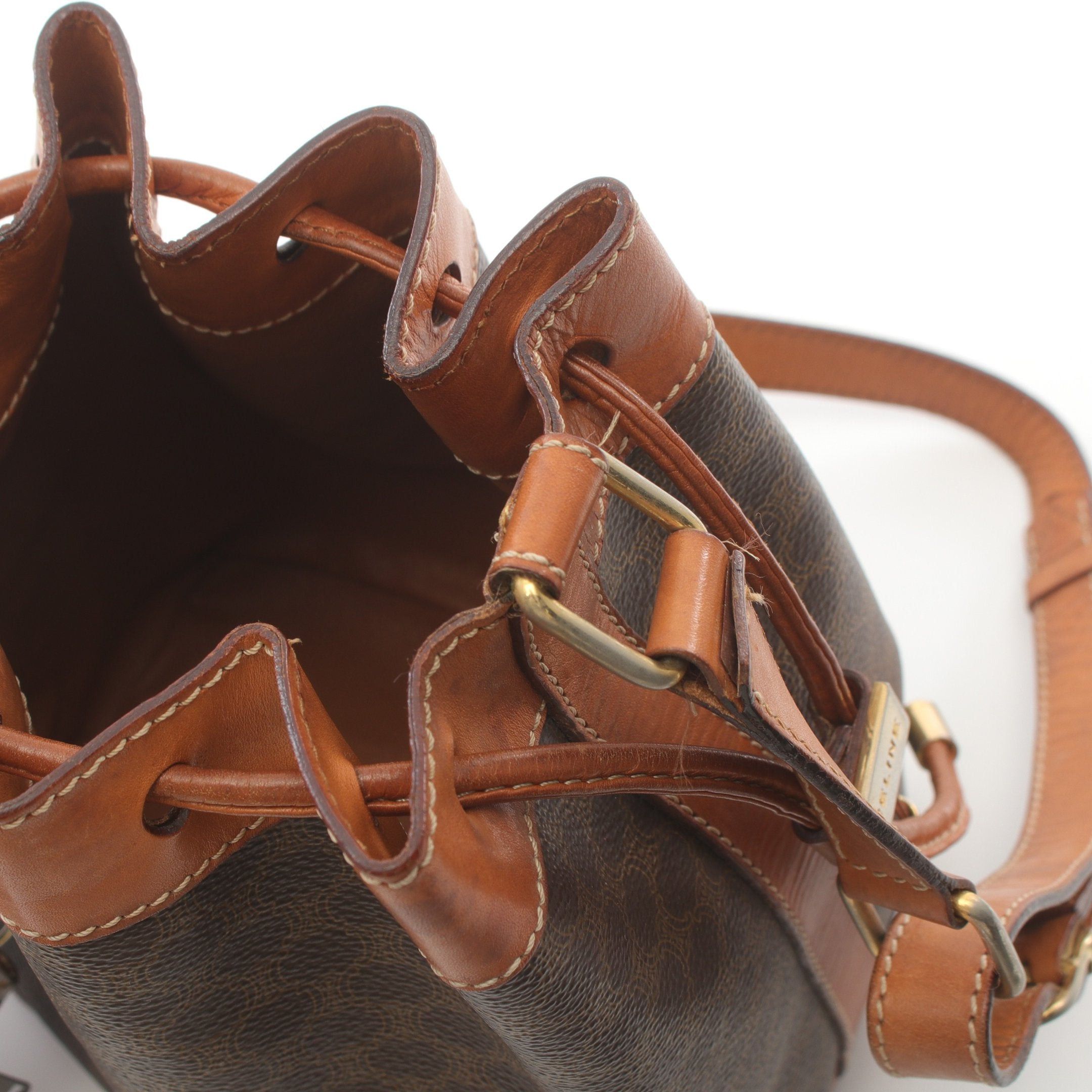 Celine Celine Macadam Shoulder Bag Leather Dark Brown Size ONE SIZE - 5 Thumbnail