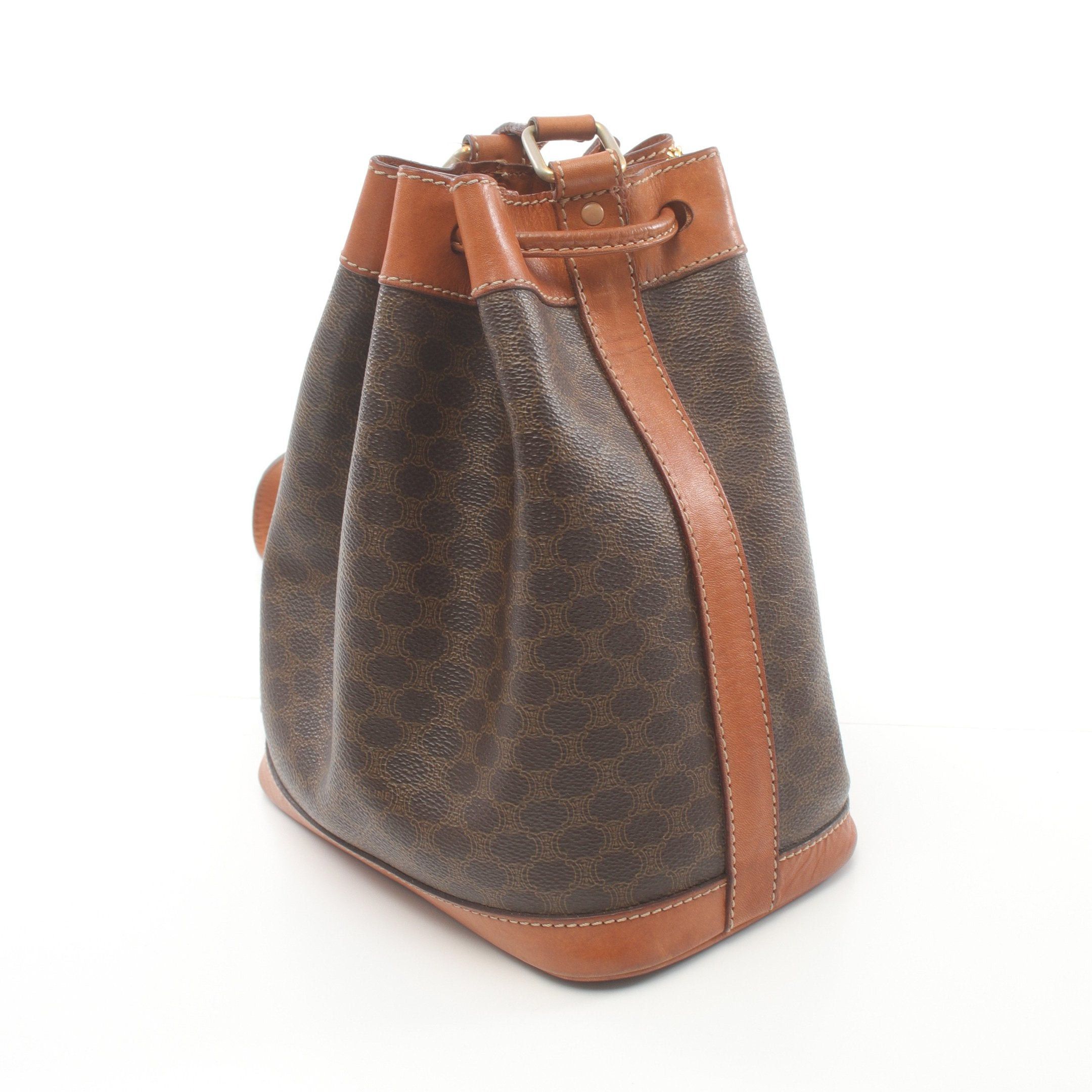 Celine Celine Macadam Shoulder Bag Leather Dark Brown Size ONE SIZE - 2 Thumbnail