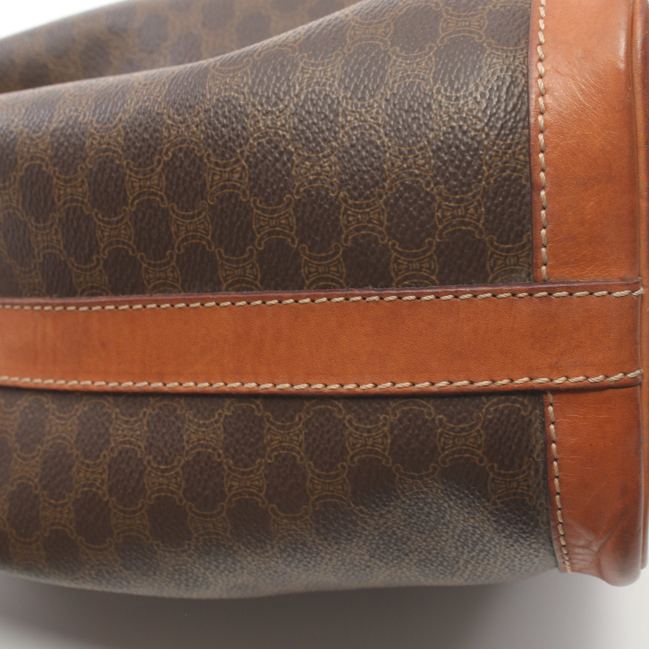 Celine Celine Macadam Shoulder Bag Leather Dark Brown Size ONE SIZE - 9 Thumbnail