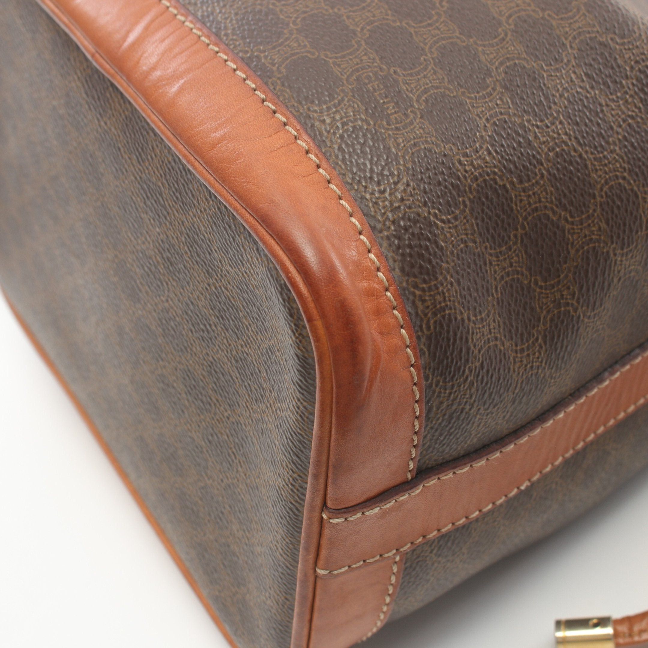 Celine Celine Macadam Shoulder Bag Leather Dark Brown Size ONE SIZE - 7 Thumbnail