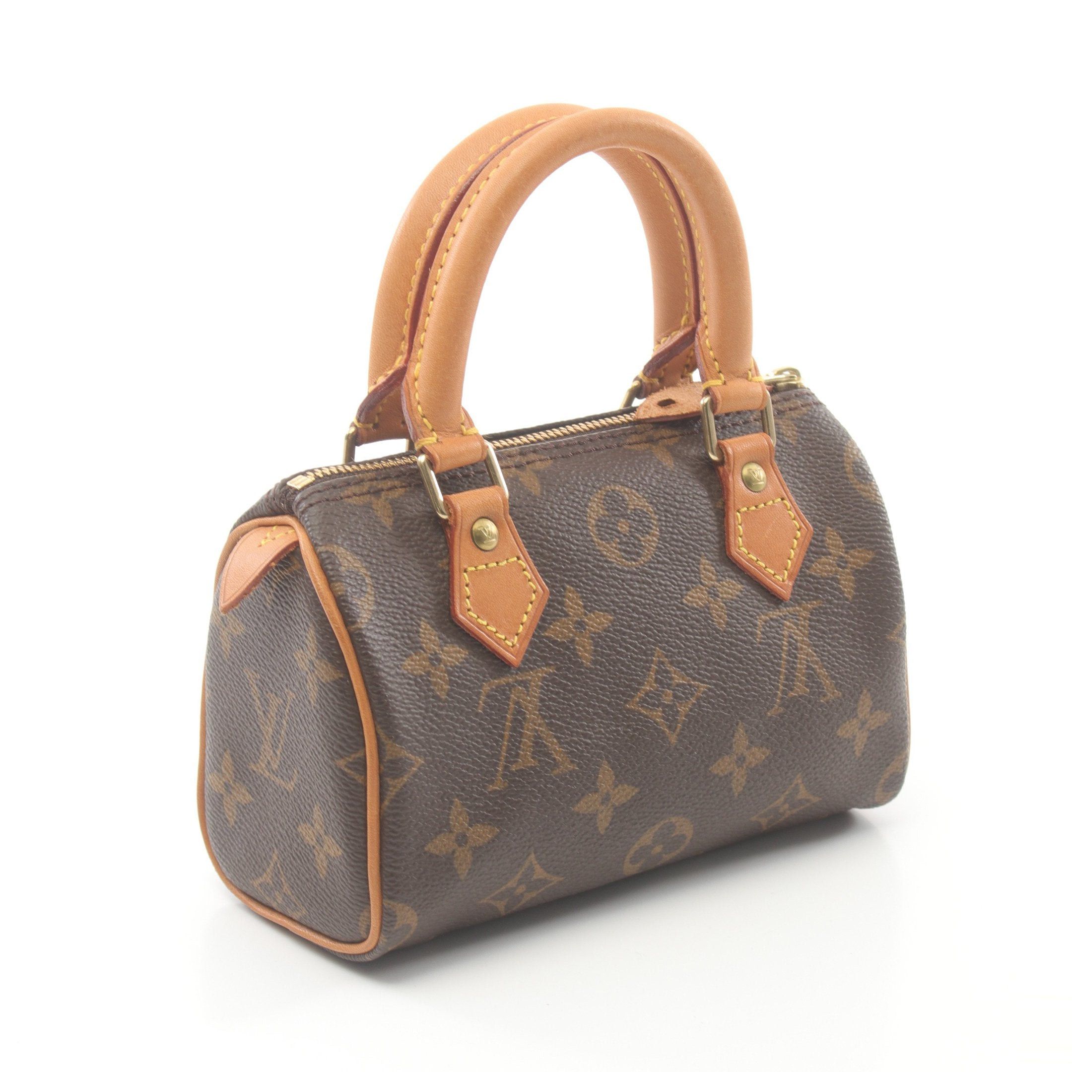 Louis Vuitton Louis Vuitton Mini Speedy Monogram Handbag Leather Brown Size ONE SIZE - 2 Thumbnail