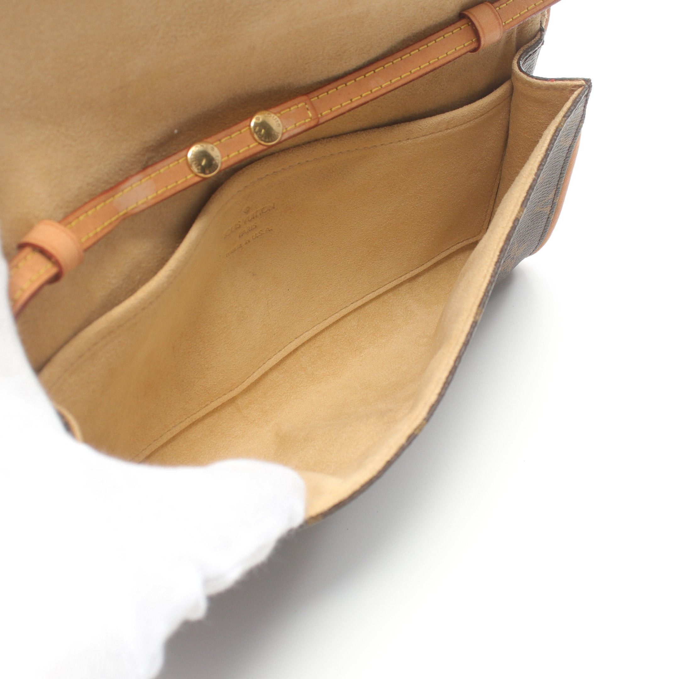 Louis Vuitton Louis Vuitton Pochette Twin Gm Monogram Shoulder Bag Leather Brown Size ONE SIZE - 3 Thumbnail