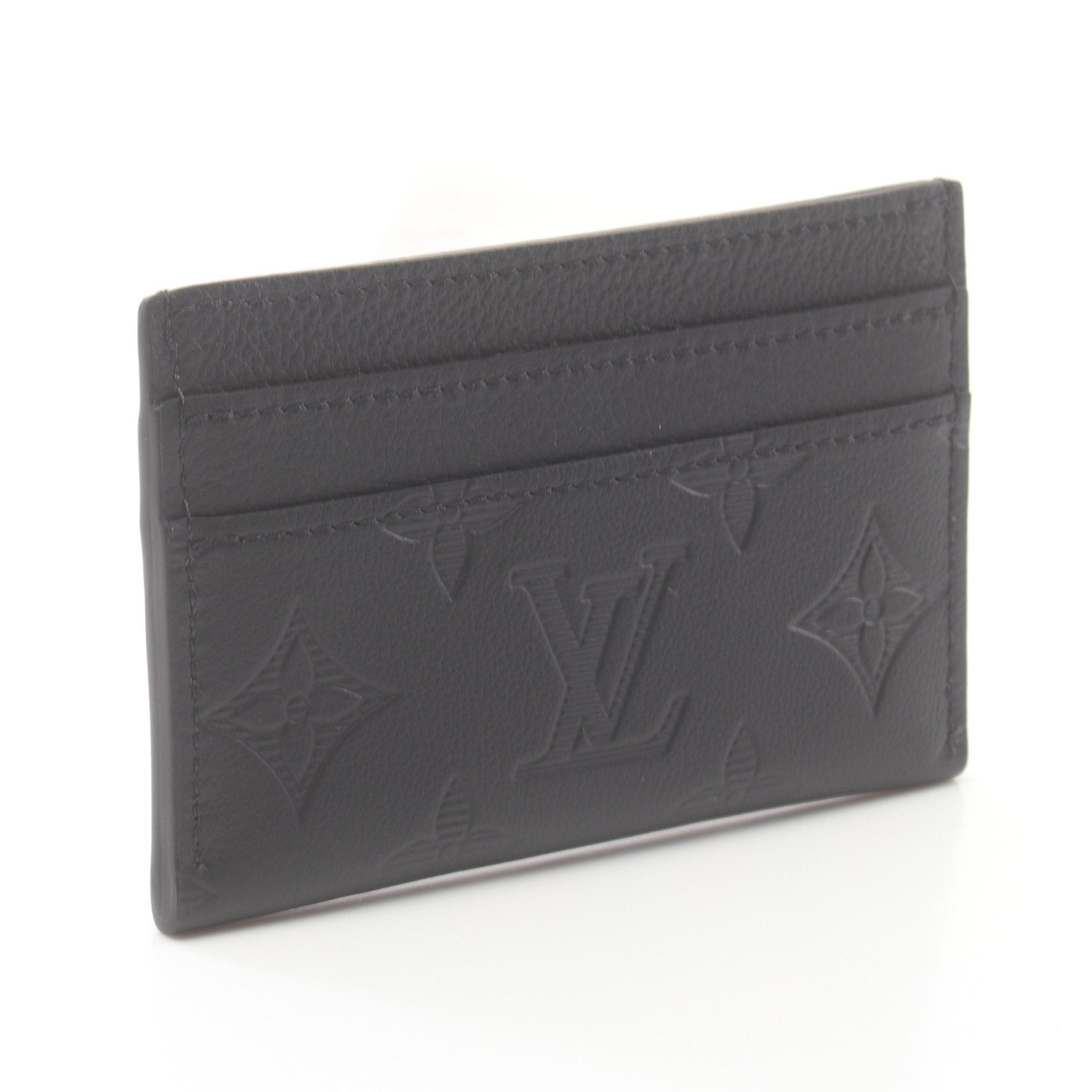 Louis Vuitton Louis Vuitton Porto Cult Double Monogram Shadow Noir Card Case Name Holder Leather Black Size ONE SIZE - 2 Thumbnail