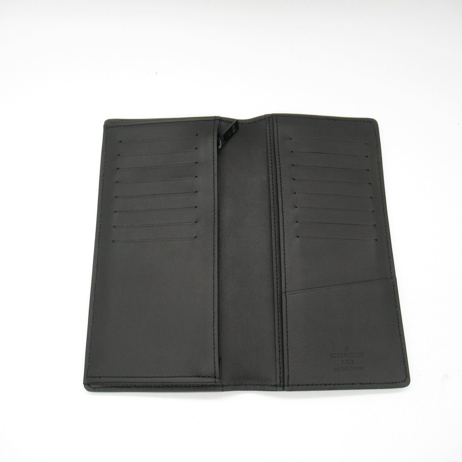 Louis Vuitton Louis Vuitton Portofeuil Brothers Nm Bi-Fold Long Wallet Leather Aerogram Black Noir Size ONE SIZE - 6 Thumbnail