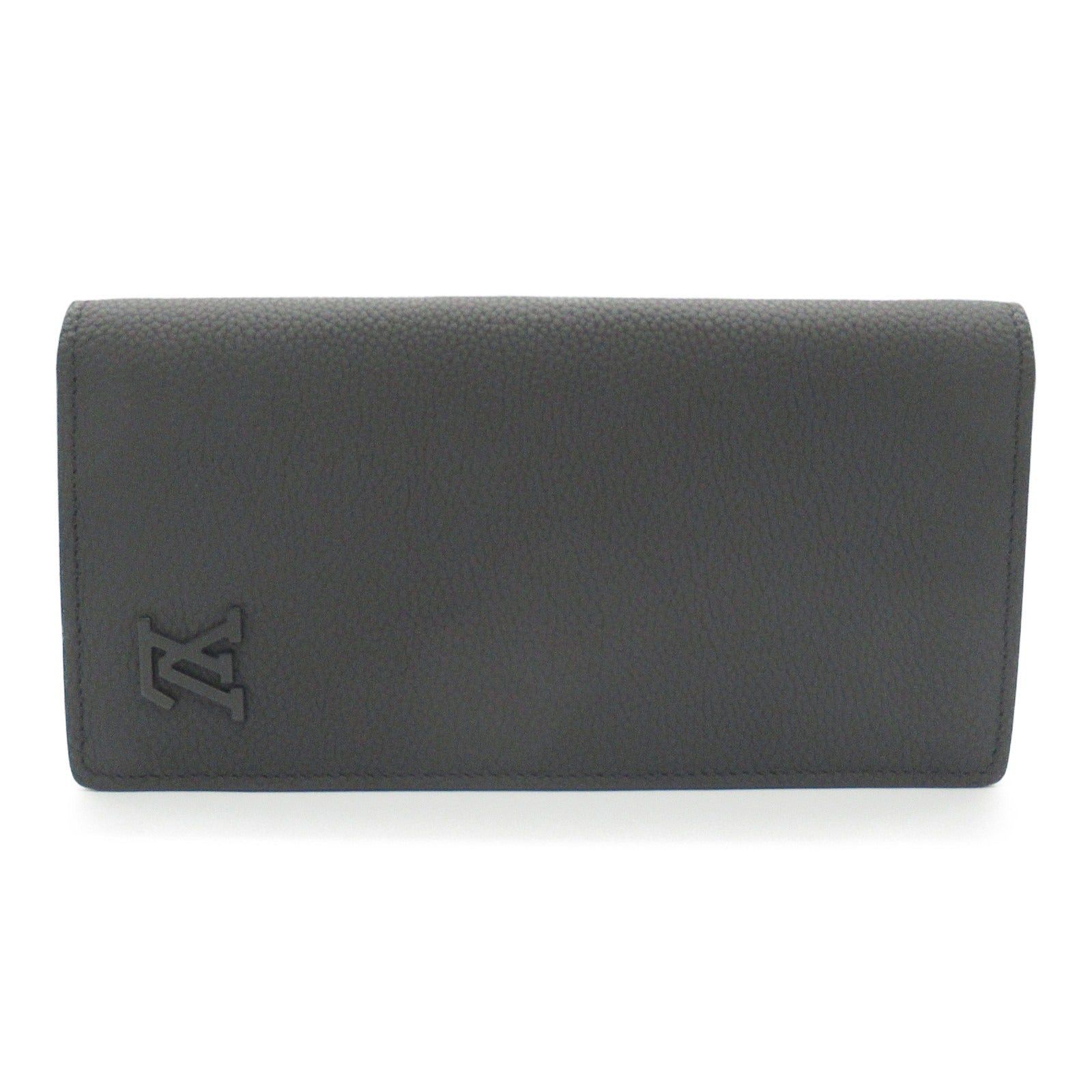 Louis Vuitton Louis Vuitton Portofeuil Brothers Nm Bi-Fold Long Wallet Leather Aerogram Black Noir Size ONE SIZE - 2 Thumbnail