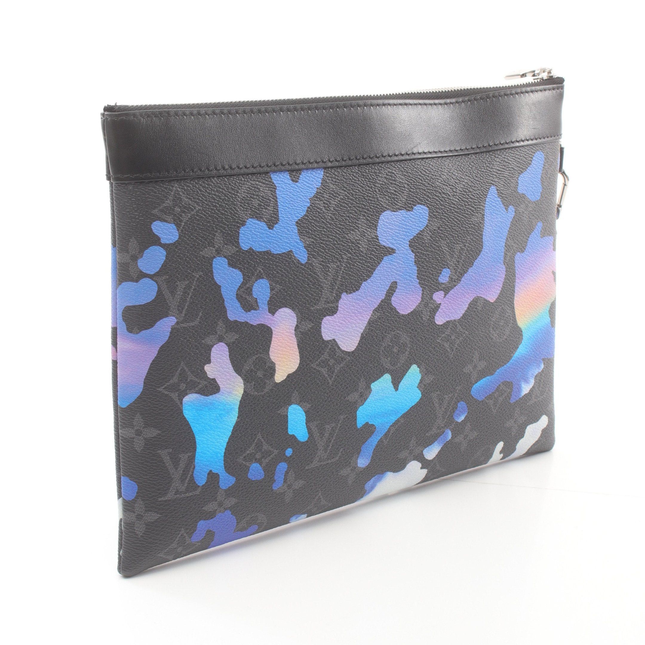Louis Vuitton Louis Vuitton Pochette Two Go Room With A View Monogram Eclipse Clutch Bag Leather Black Size ONE SIZE - 2 Thumbnail