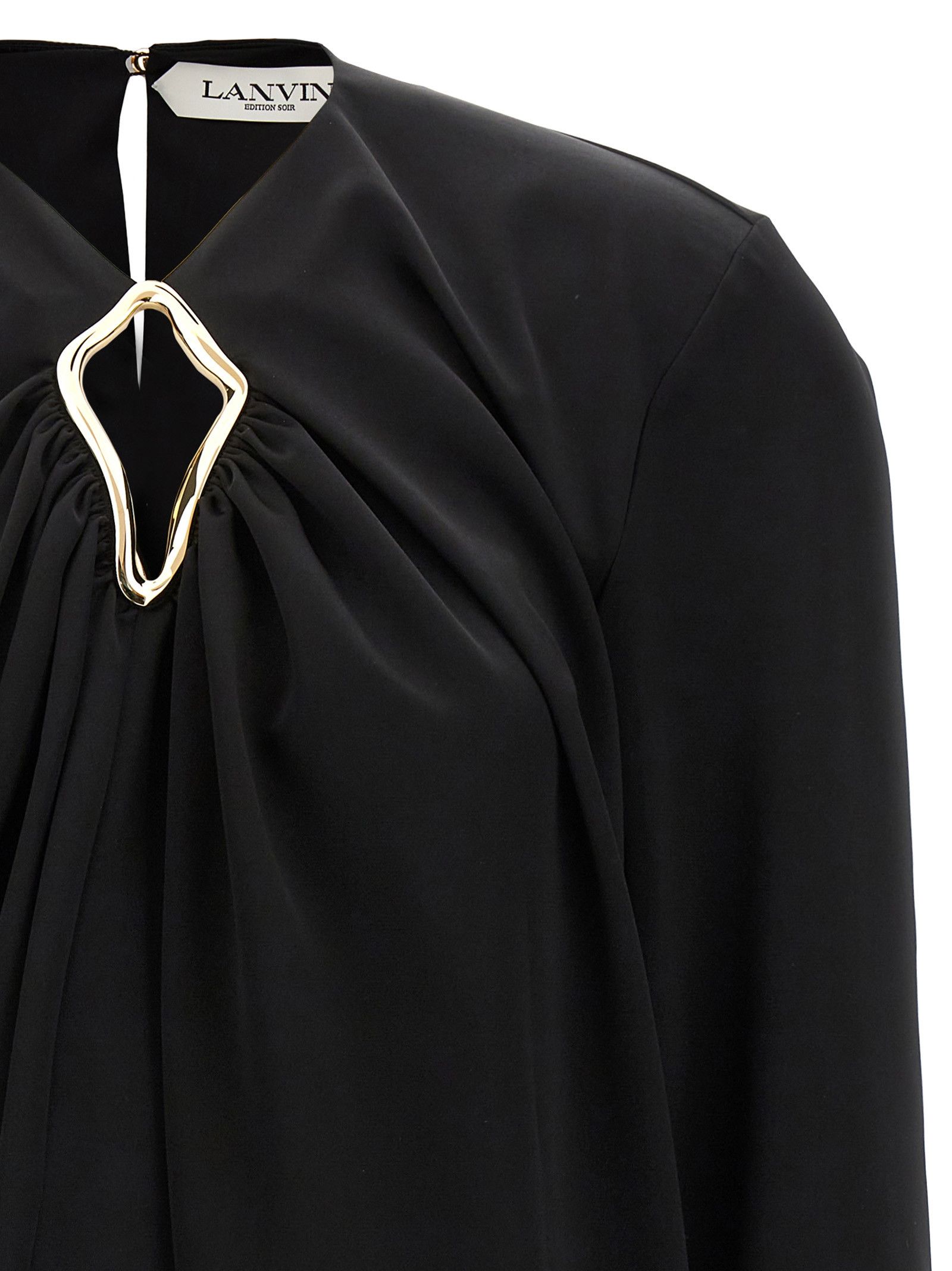 Lanvin Metallic Detail Blouse Size S / US 4 / IT 40 - 3 Thumbnail