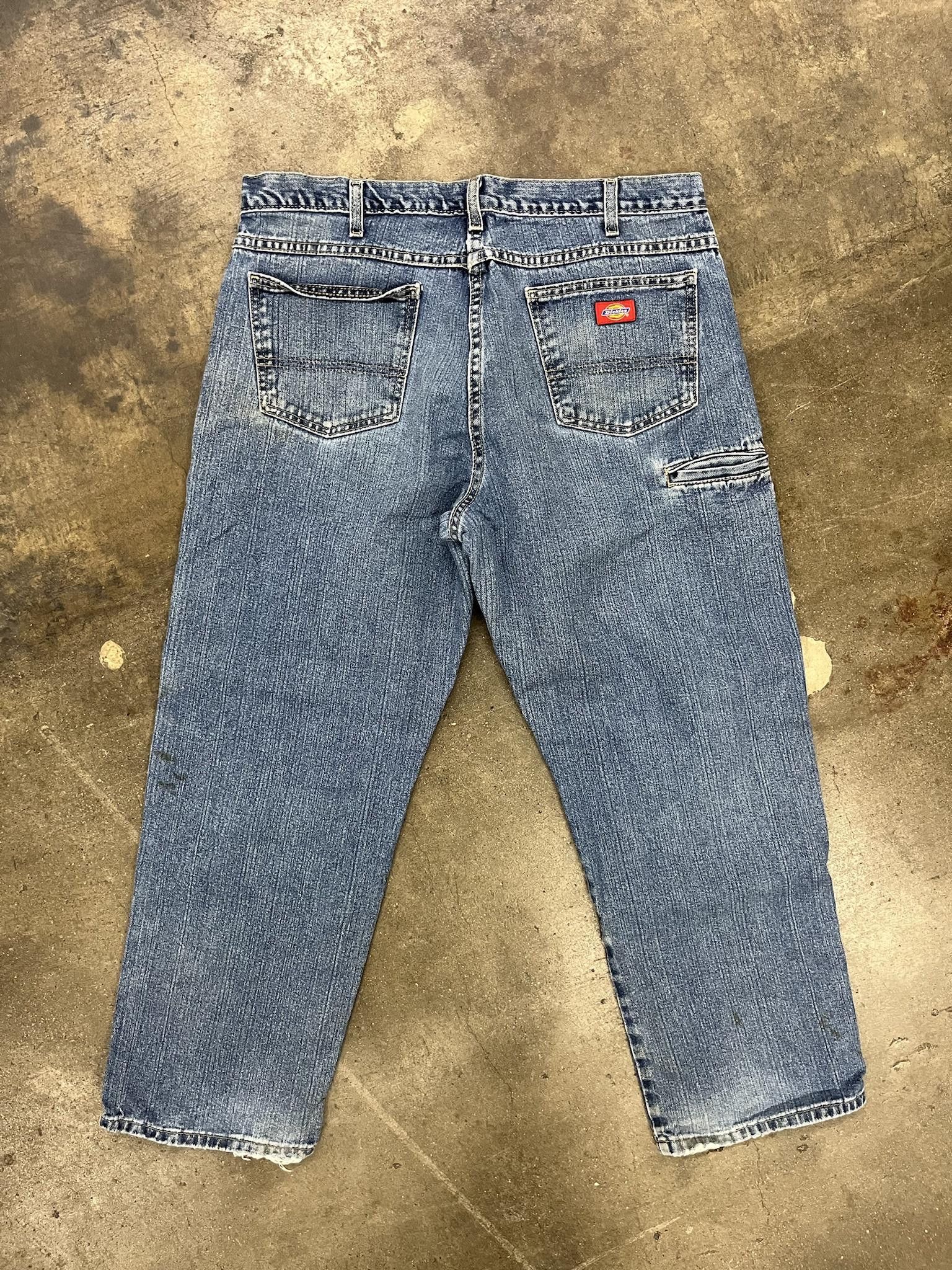 Vintage 1990's Dickies Relaxed Fit Double Knee Denim Size US 36 / EU 52 - 3 Thumbnail