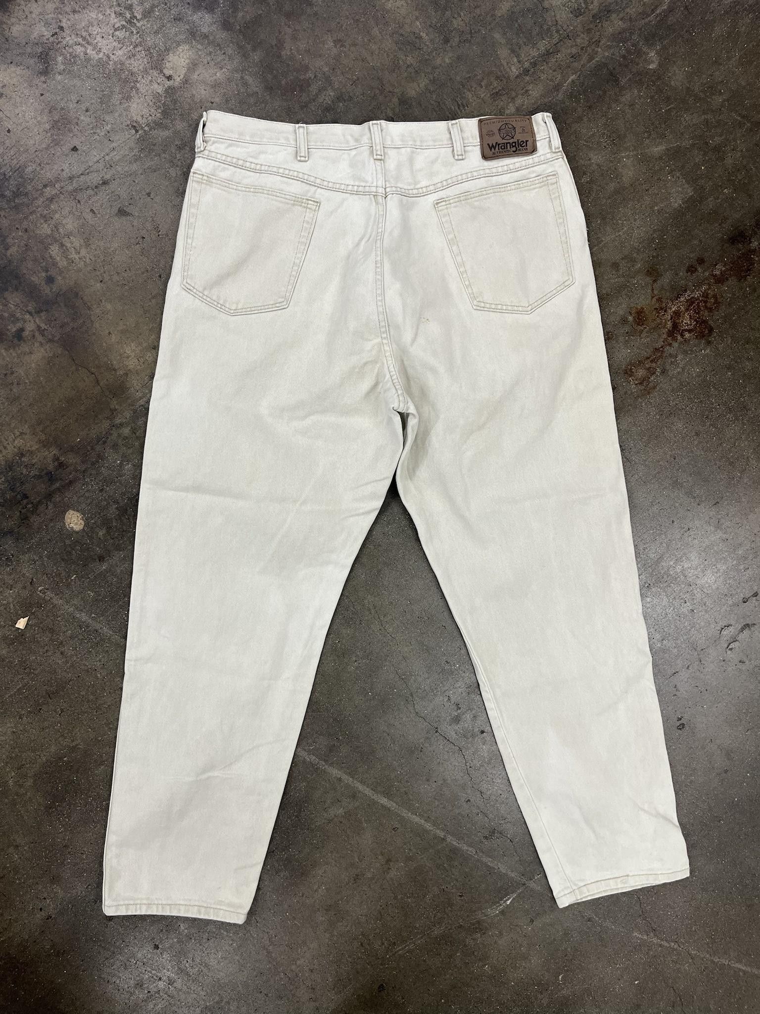 Vintage 1990's Wrangler Premium Quality Brown Tag Jeans Size US 38 / EU 54 - 2 Thumbnail