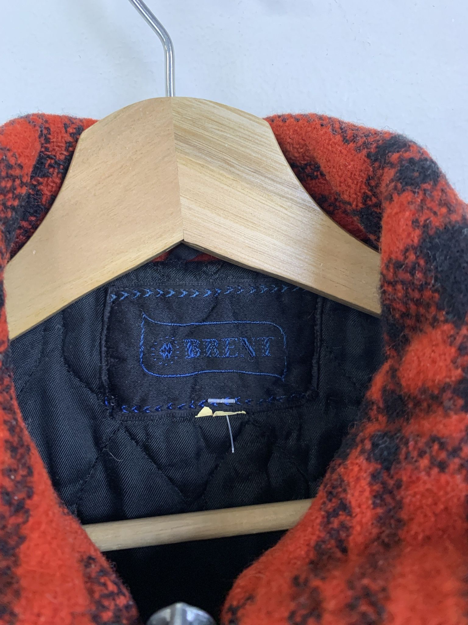 Flannel × Vintage Vintage Flannel Jacket 1990s Brent Red Check Wool Jacket Size M Size US M / EU 48-50 / 2 - 2 Thumbnail