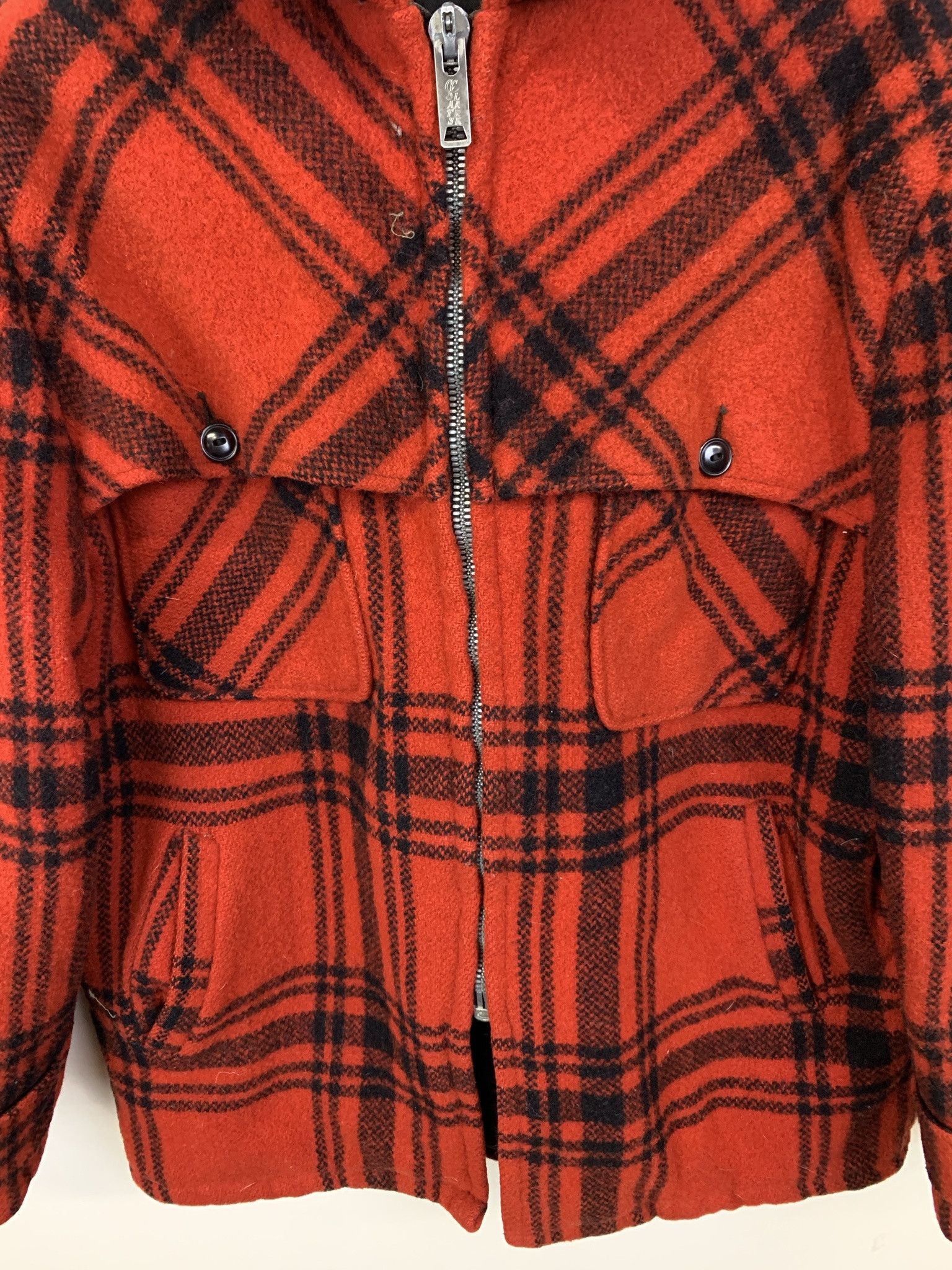 Flannel × Vintage Vintage Flannel Jacket 1990s Brent Red Check Wool Jacket Size M Size US M / EU 48-50 / 2 - 3 Thumbnail