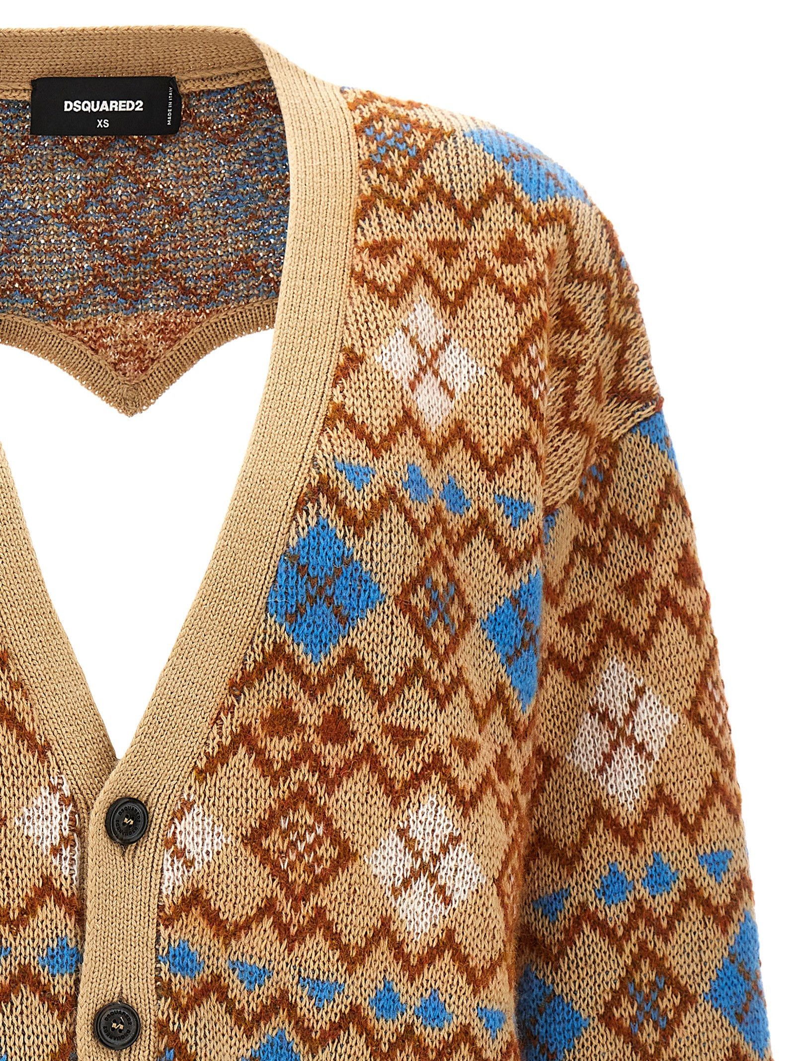 Dsquared2 'Heart Vintage Shetland' Cardigan Size XXS / US 00 / IT 34 - 3 Thumbnail