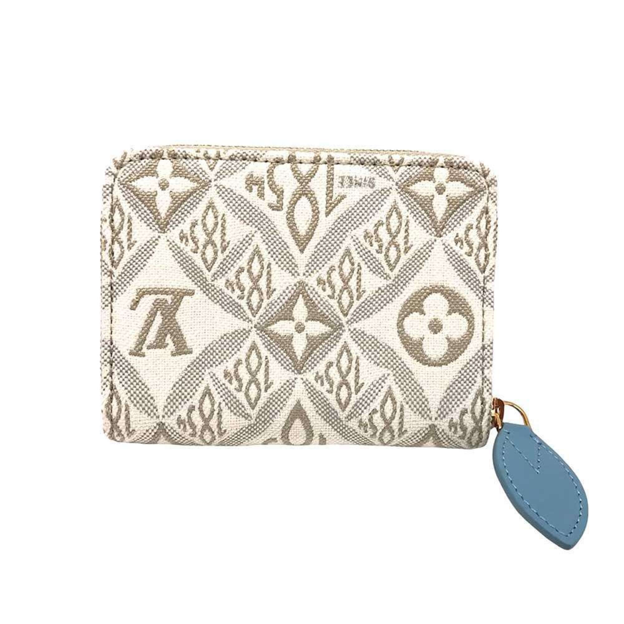Louis Vuitton Louis Vuitton Zippy Coin Purse Monogram Jacquard Compact Wallet White M69997 LOUIS VUITTON Size ONE SIZE - 2 Thumbnail