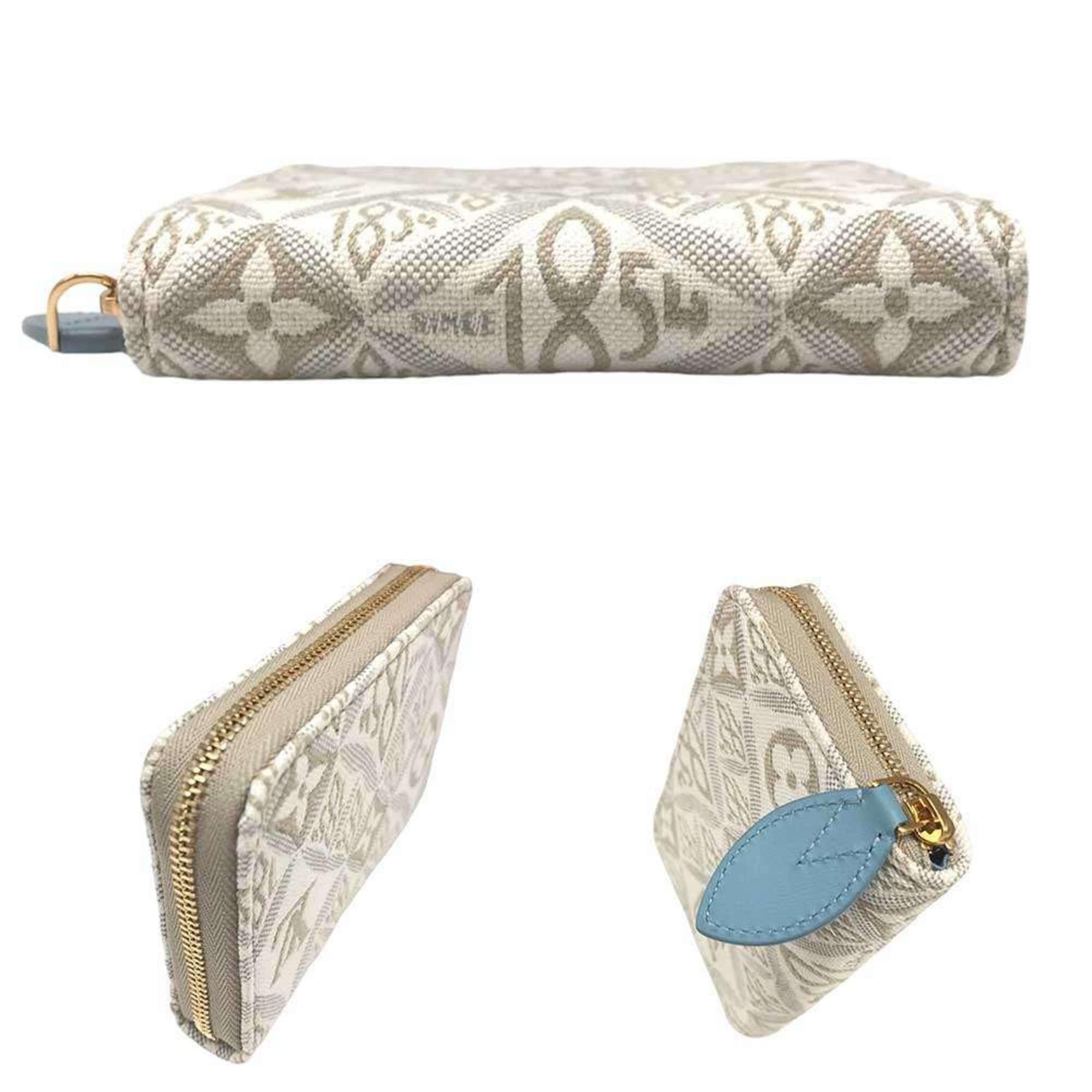 Louis Vuitton Louis Vuitton Zippy Coin Purse Monogram Jacquard Compact Wallet White M69997 LOUIS VUITTON Size ONE SIZE - 4 Thumbnail