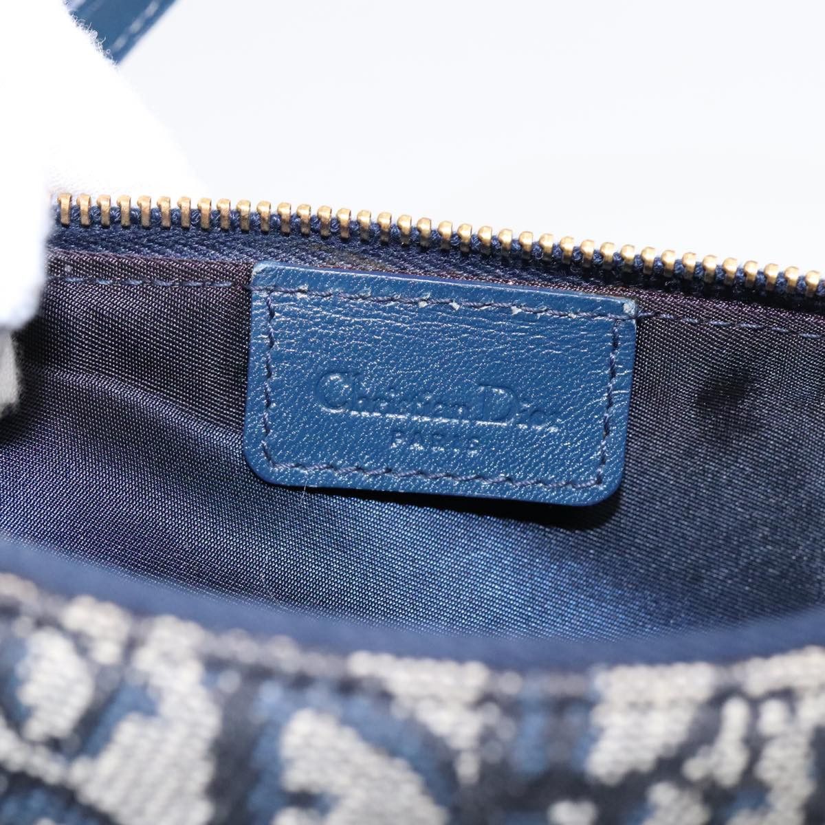 Dior Saddle Navy Canvas Shoulder Bag (Pre-Owned) Size ONE SIZE - 9 Thumbnail