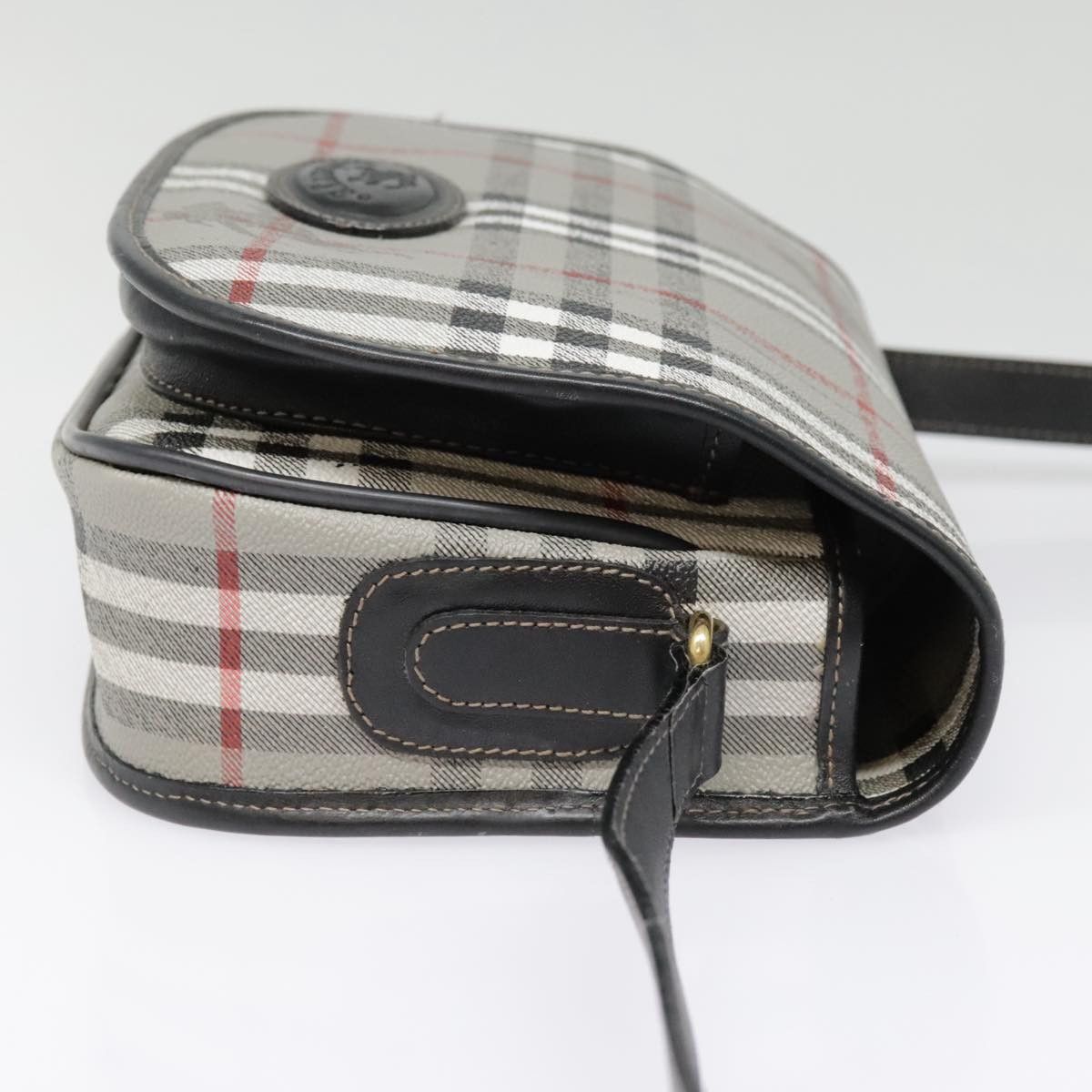 Burberry Nova Check Grey Leather Shoulder Bag (Pre-Owned) Size ONE SIZE - 16 Thumbnail