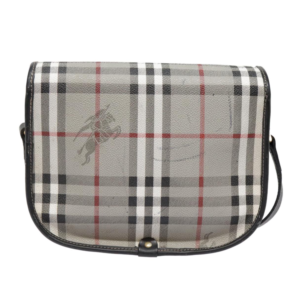 Burberry Nova Check Grey Leather Shoulder Bag (Pre-Owned) Size ONE SIZE - 2 Thumbnail