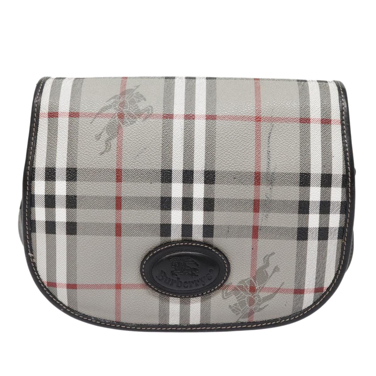 Burberry Nova Check Grey Leather Shoulder Bag (Pre-Owned) Size ONE SIZE - 13 Thumbnail