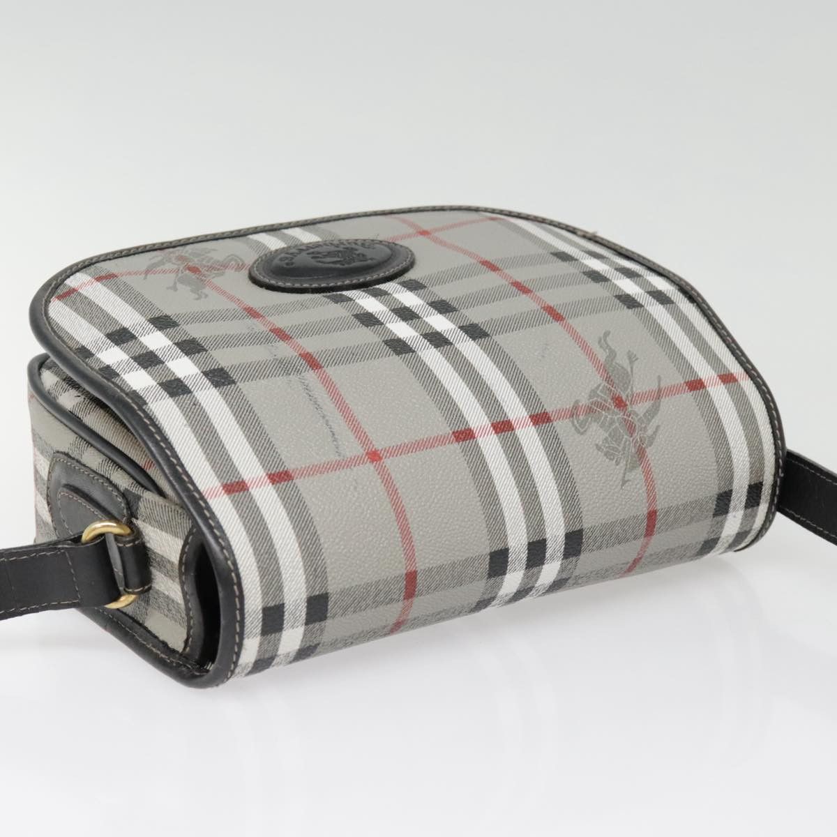 Burberry Nova Check Grey Leather Shoulder Bag (Pre-Owned) Size ONE SIZE - 17 Thumbnail