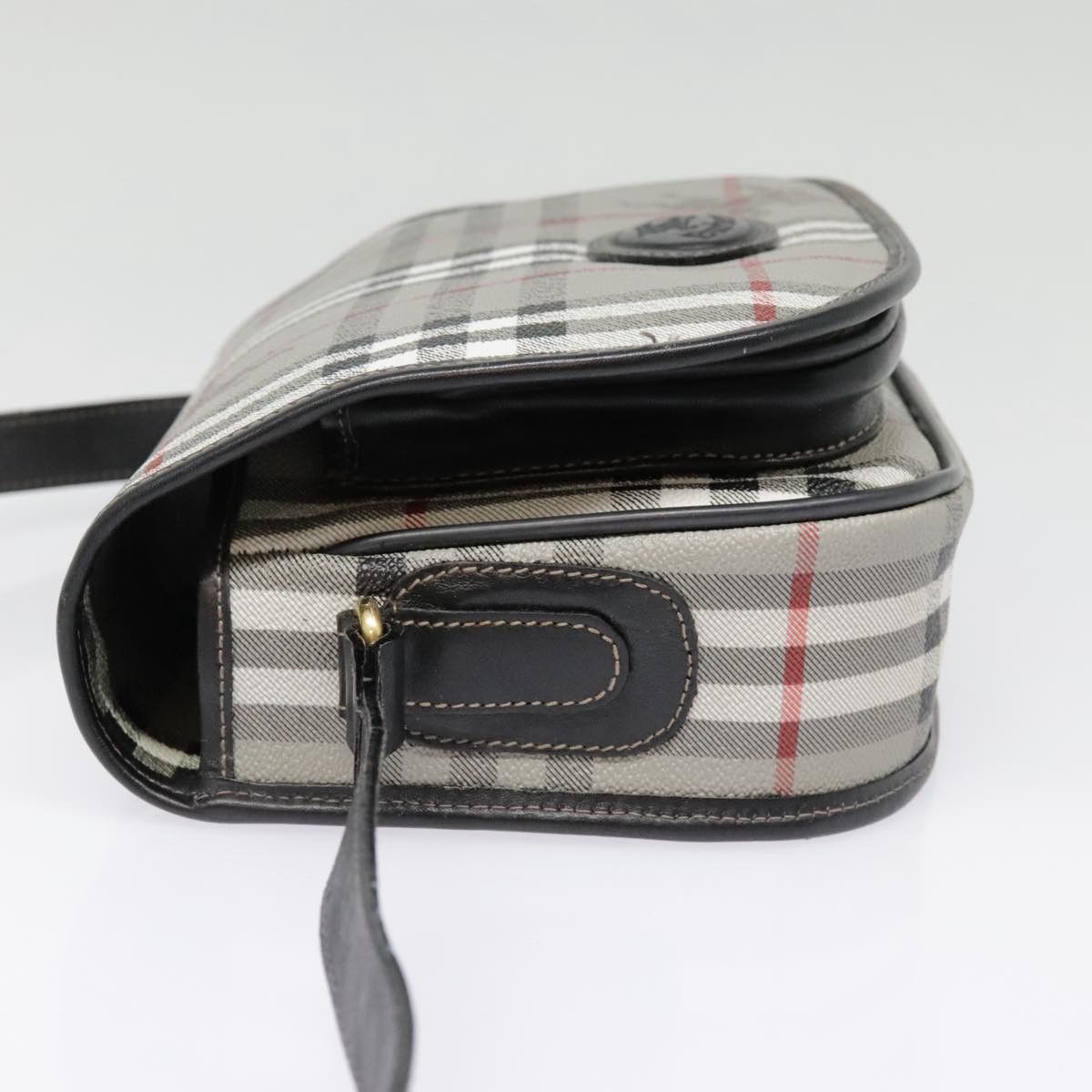Burberry Nova Check Grey Leather Shoulder Bag (Pre-Owned) Size ONE SIZE - 3 Thumbnail