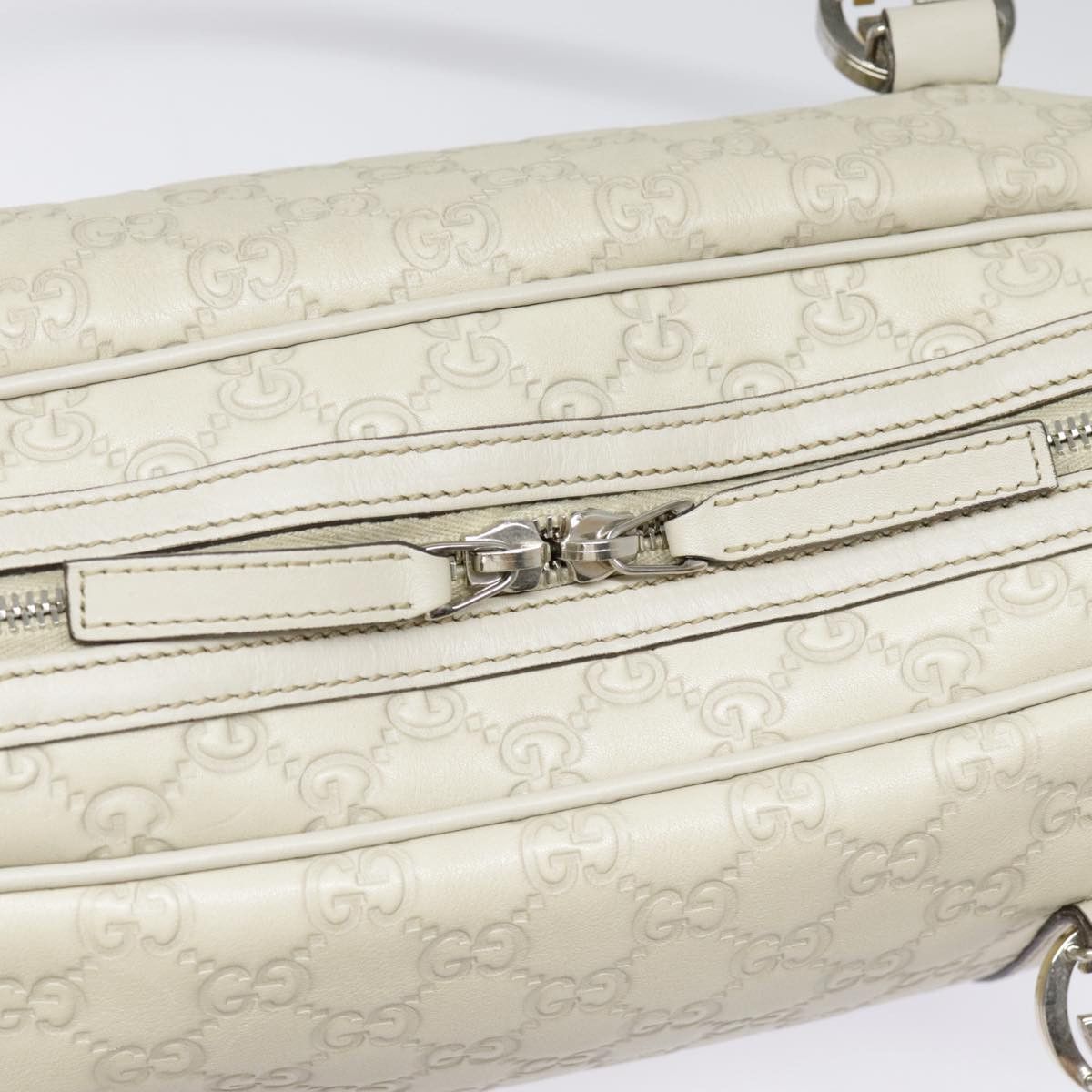 Gucci Vintage White Leather Handbag (Pre-Owned) Size ONE SIZE - 20 Thumbnail
