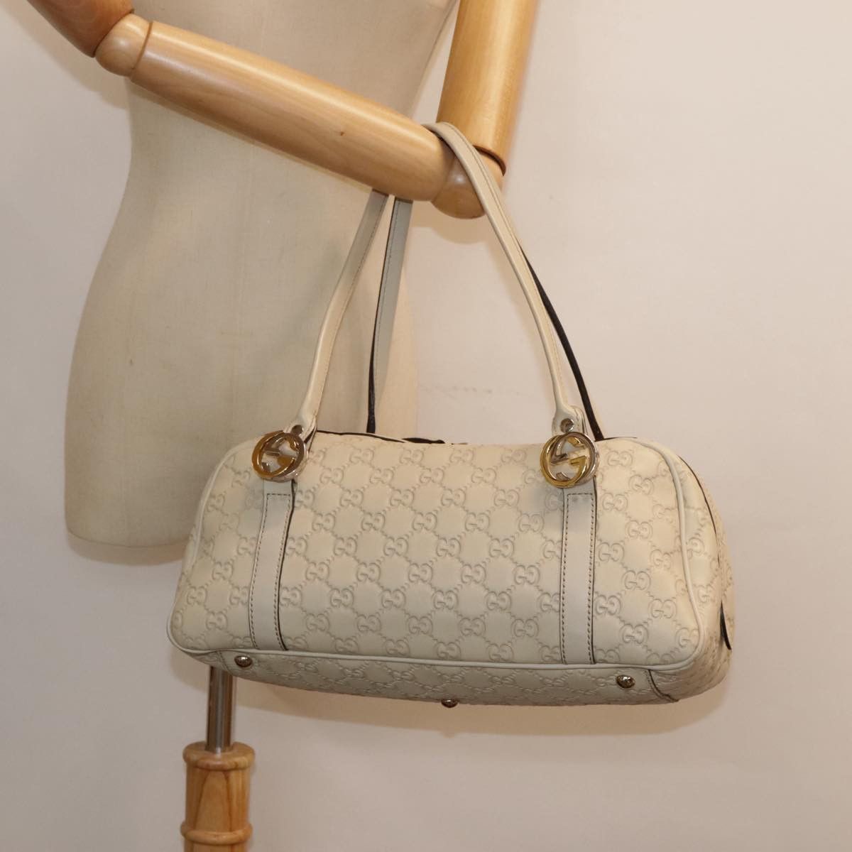 Gucci Vintage White Leather Handbag (Pre-Owned) Size ONE SIZE - 15 Thumbnail