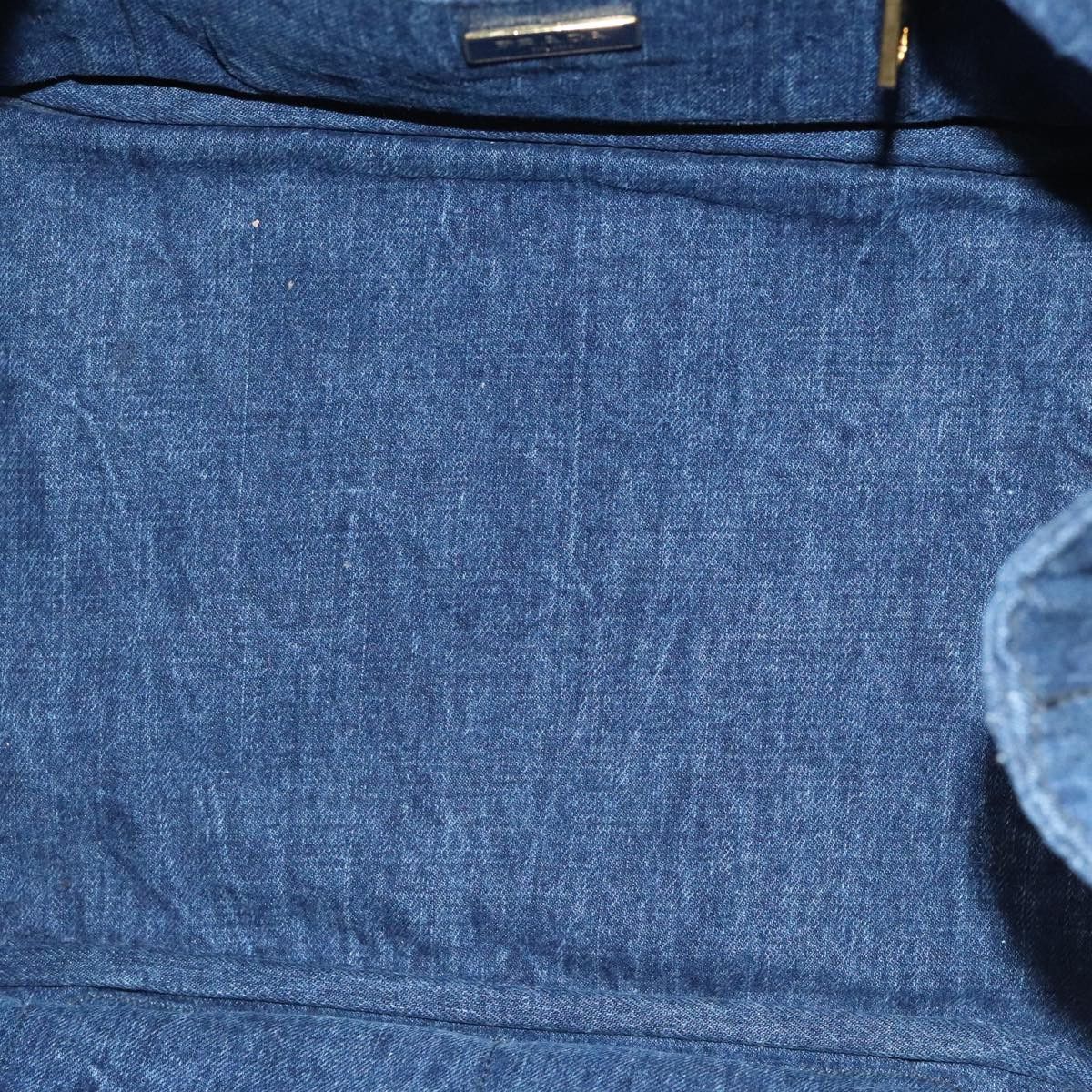Prada Canapa Blue Canvas Handbag (Pre-Owned) Size ONE SIZE - 11 Thumbnail
