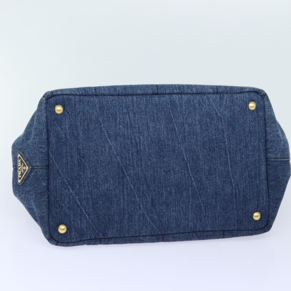 Prada Canapa Blue Canvas Handbag (Pre-Owned) Size ONE SIZE - 18 Thumbnail