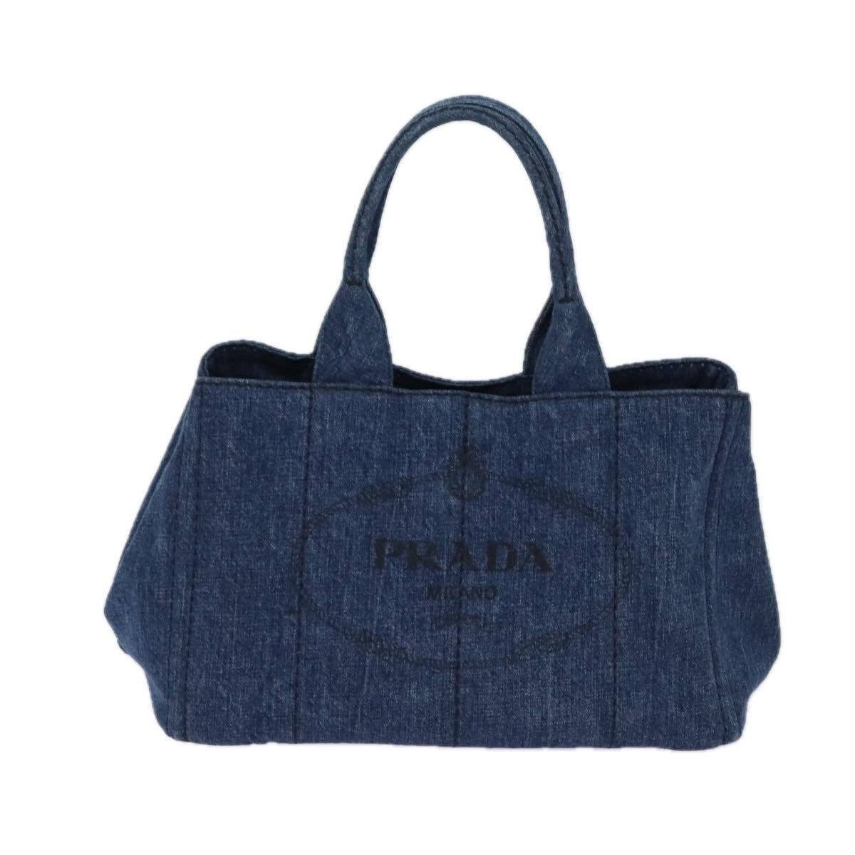 Prada Canapa Blue Canvas Handbag (Pre-Owned) Size ONE SIZE - 17 Thumbnail