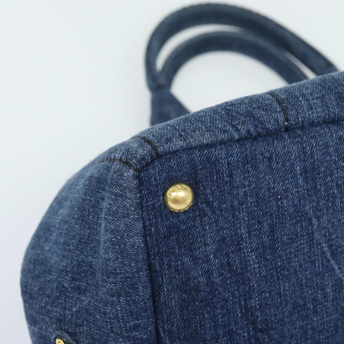 Prada Canapa Blue Canvas Handbag (Pre-Owned) Size ONE SIZE - 9 Thumbnail