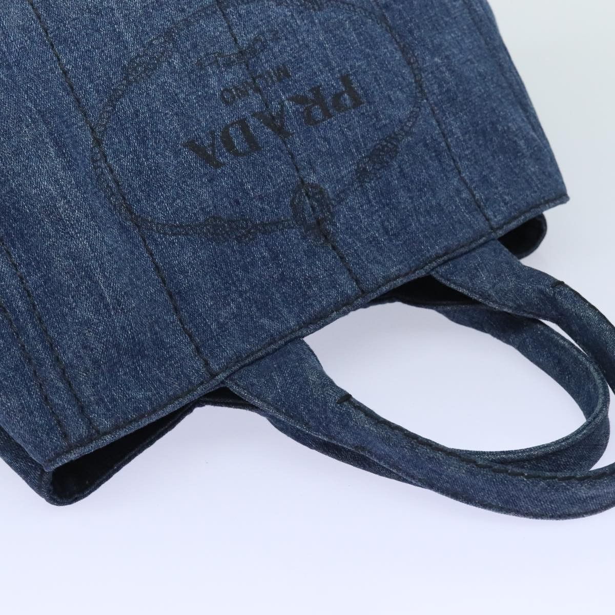 Prada Canapa Blue Canvas Handbag (Pre-Owned) Size ONE SIZE - 16 Thumbnail