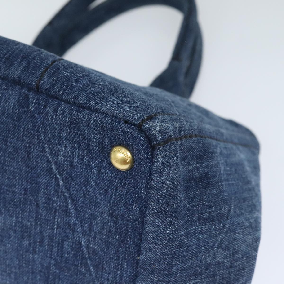 Prada Canapa Blue Canvas Handbag (Pre-Owned) Size ONE SIZE - 10 Thumbnail