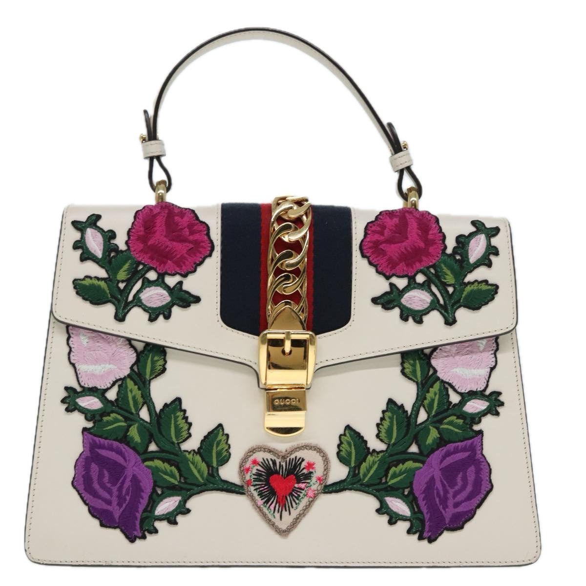 Gucci Sylvie White Leather Handbag (Pre-Owned) Size ONE SIZE - 20 Thumbnail