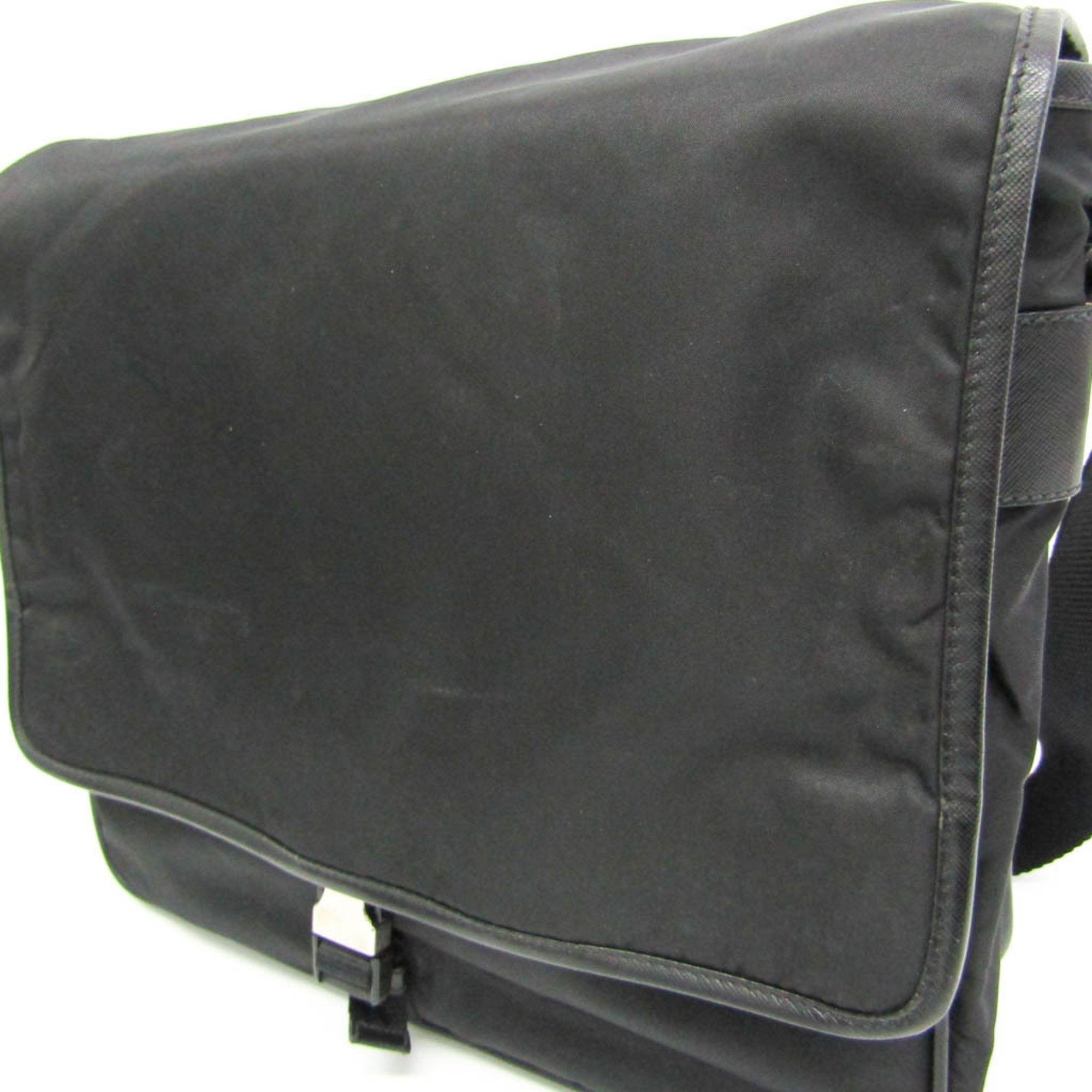 Prada Black Synthetic Shoulder Bag (Pre-Owned) Size ONE SIZE - 10 Thumbnail