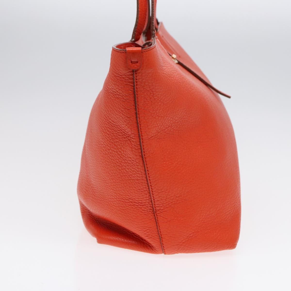 Salvatore Ferragamo Gancini Orange Leather Tote Bag (Pre-Owned) Size ONE SIZE - 3 Thumbnail