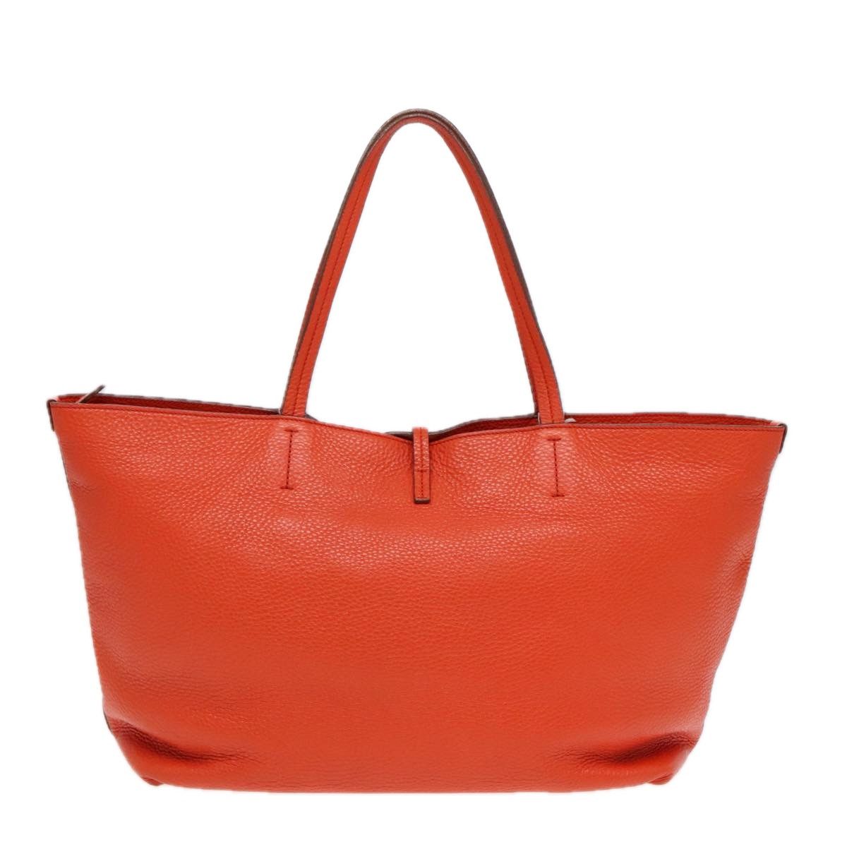 Salvatore Ferragamo Gancini Orange Leather Tote Bag (Pre-Owned) Size ONE SIZE - 2 Thumbnail