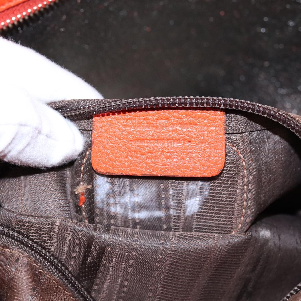 Salvatore Ferragamo Gancini Orange Leather Tote Bag (Pre-Owned) Size ONE SIZE - 8 Thumbnail