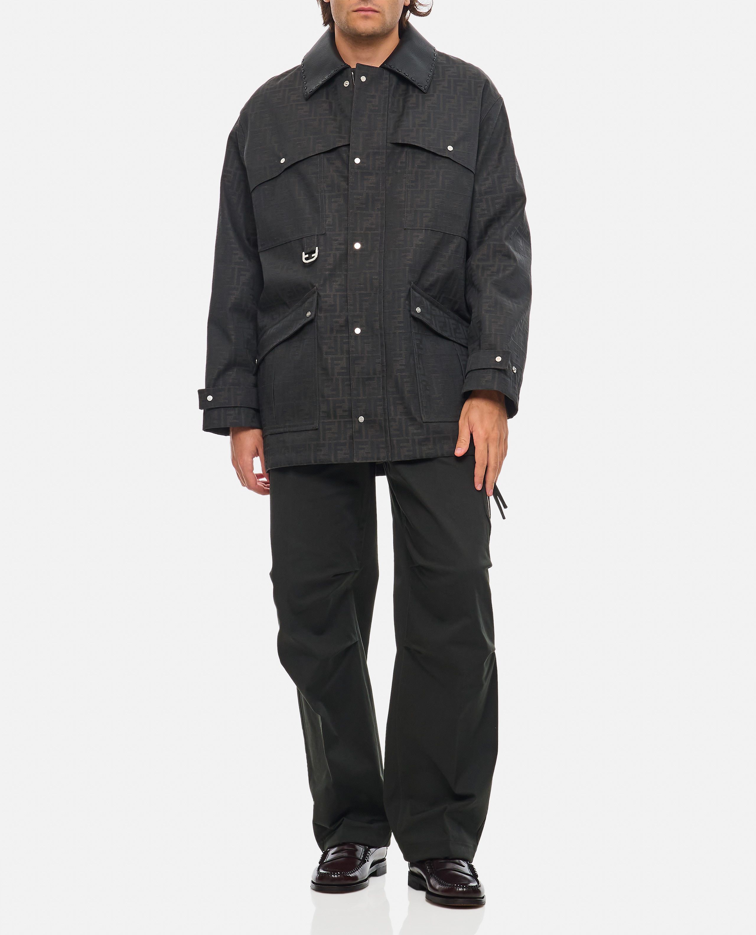 Fendi BLOUSON COATED CANVAS LOGO Size US M / EU 48-50 / 2 - 2 Thumbnail