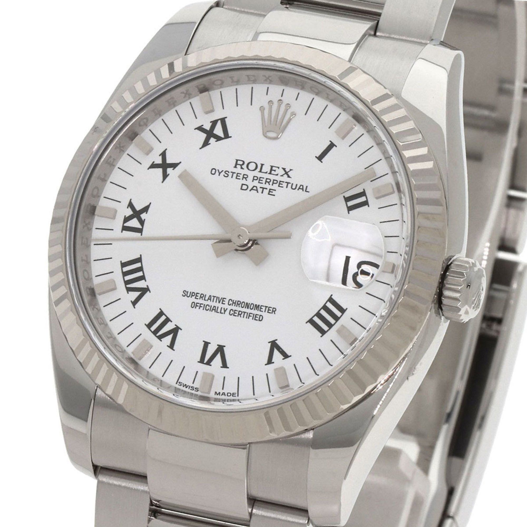 Rolex Rolex 115234 Oyster Perpetual Date Watch Stainless Steel SS K18WG Men's ROLEX Size ONE SIZE - 3 Thumbnail