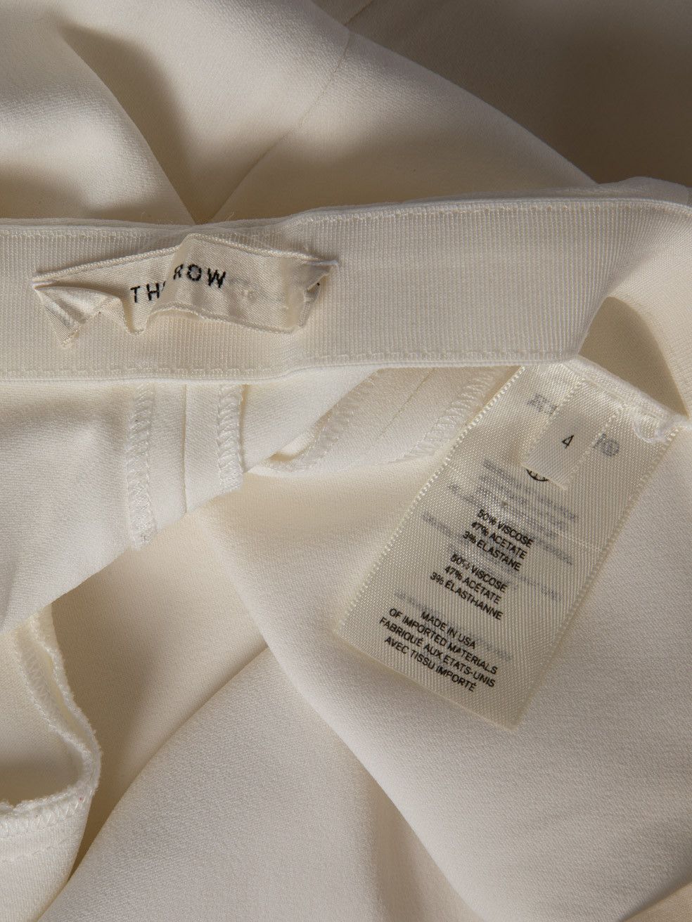 The Row White Flared Mid Rise Trousers Size 27" / US 4 / IT 40 - 8 Thumbnail