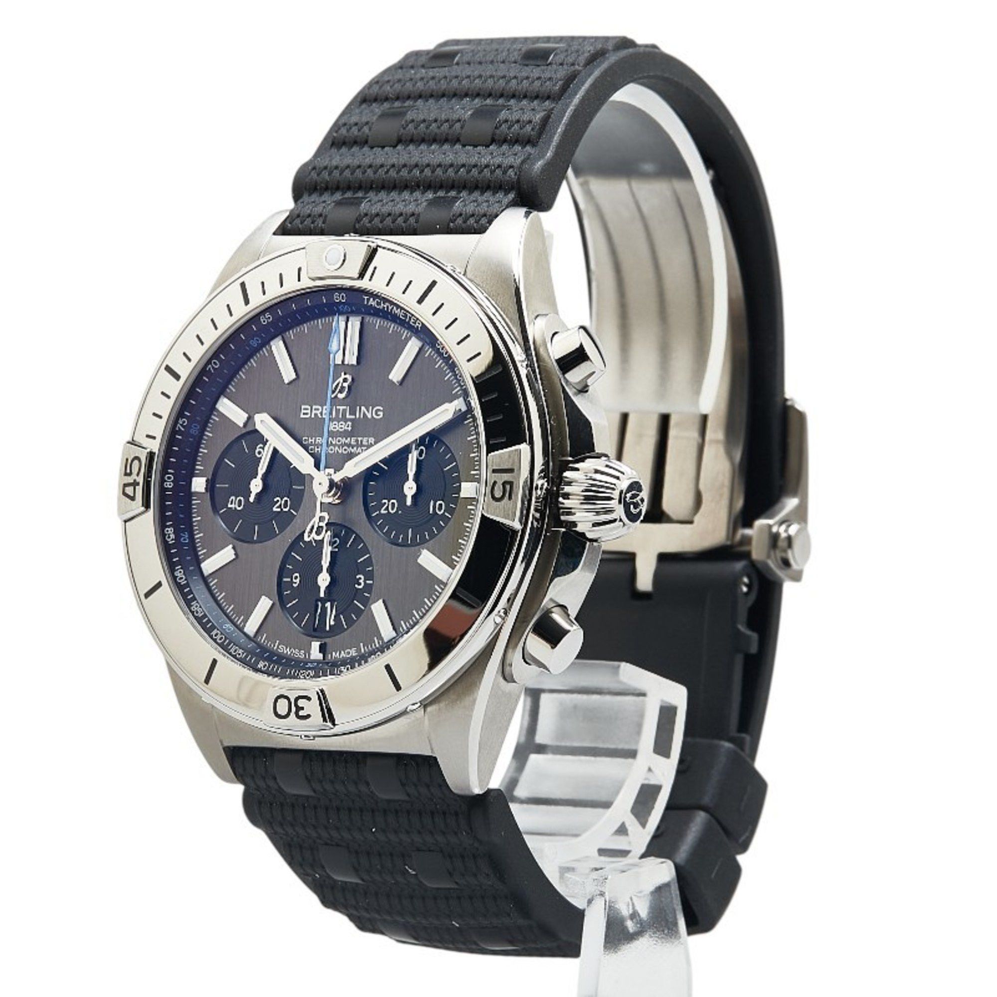 Breitling Breitling Chronomat B01 42 Watch EB0134101M1S1 Automatic Silver Dial Stainless Steel Rubber Titanium Men's BREITLING Size ONE SIZE - 3 Thumbnail